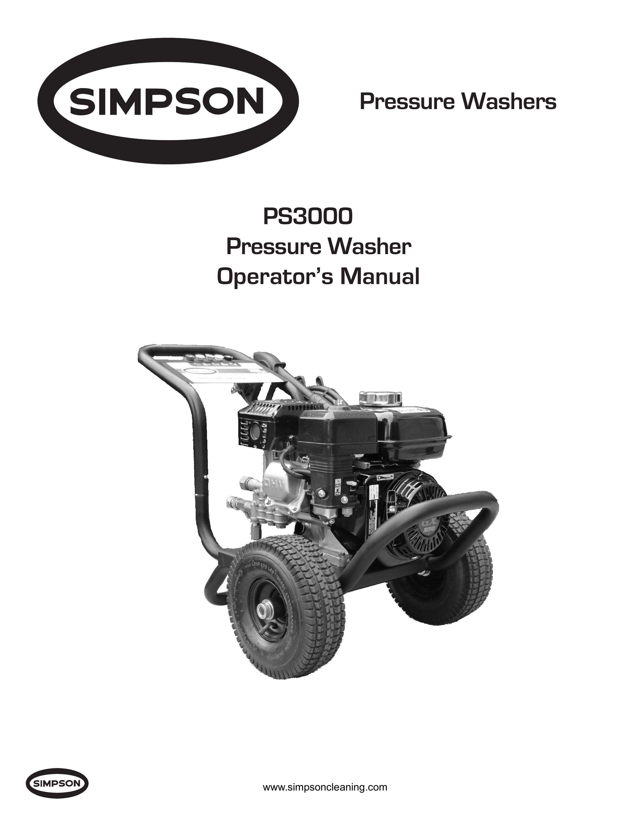 Simpson PS3000 Pressure Washer User Manual