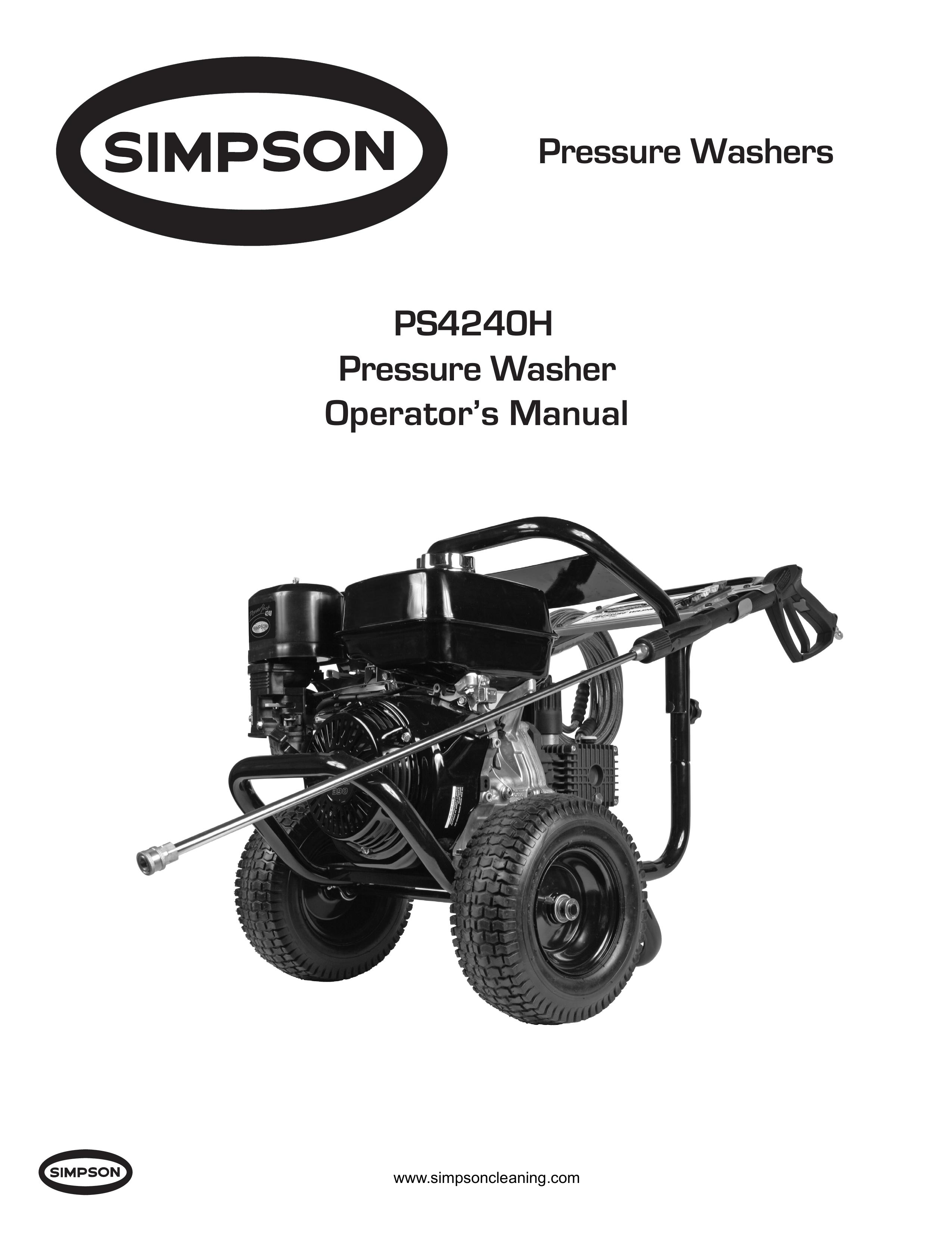 Simpson PS4240H Pressure Washer User Manual