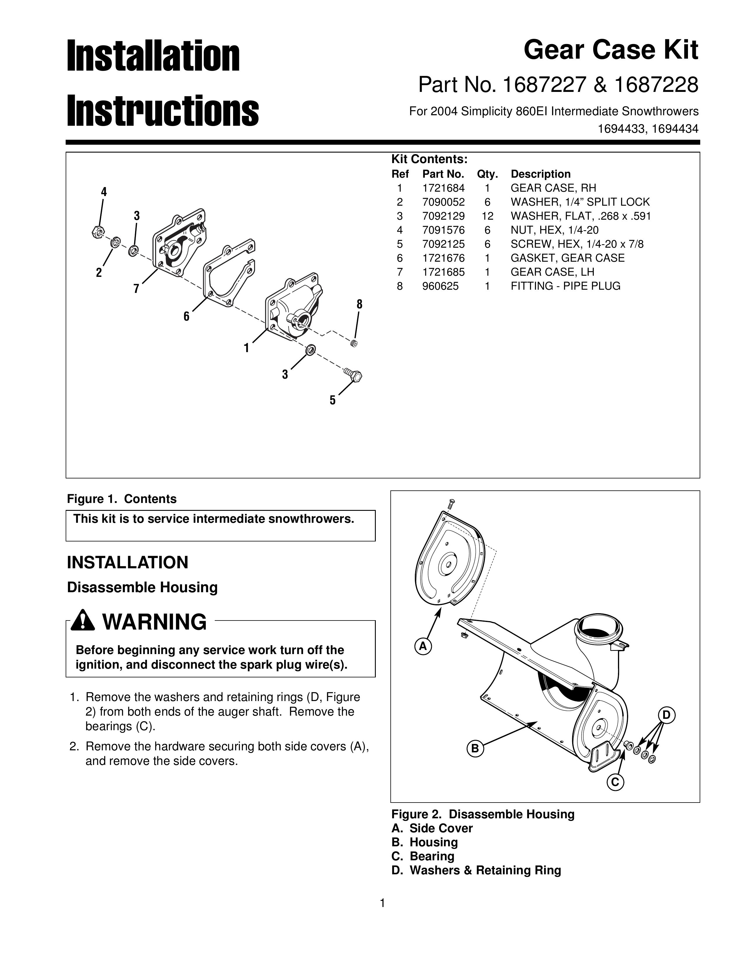 Briggs & Stratton 1687227 Snow Blower User Manual