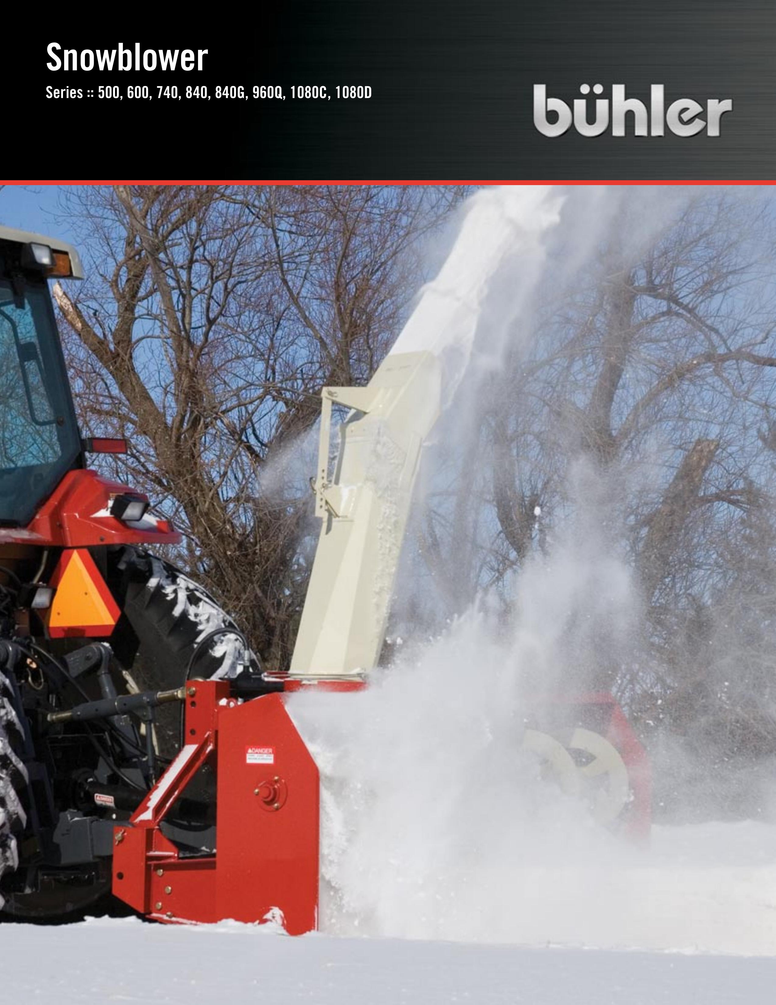 Buhler 1080C Snow Blower User Manual