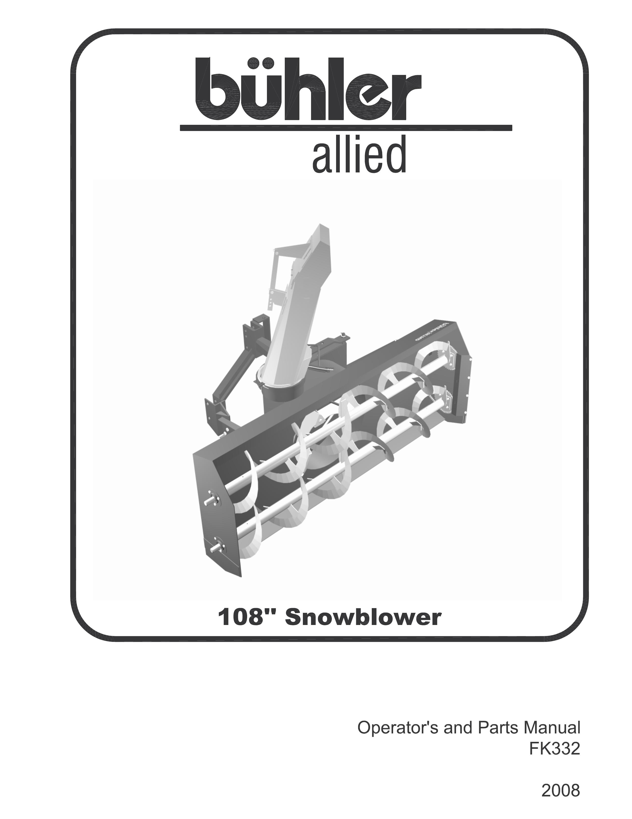 Buhler FK332 Snow Blower User Manual