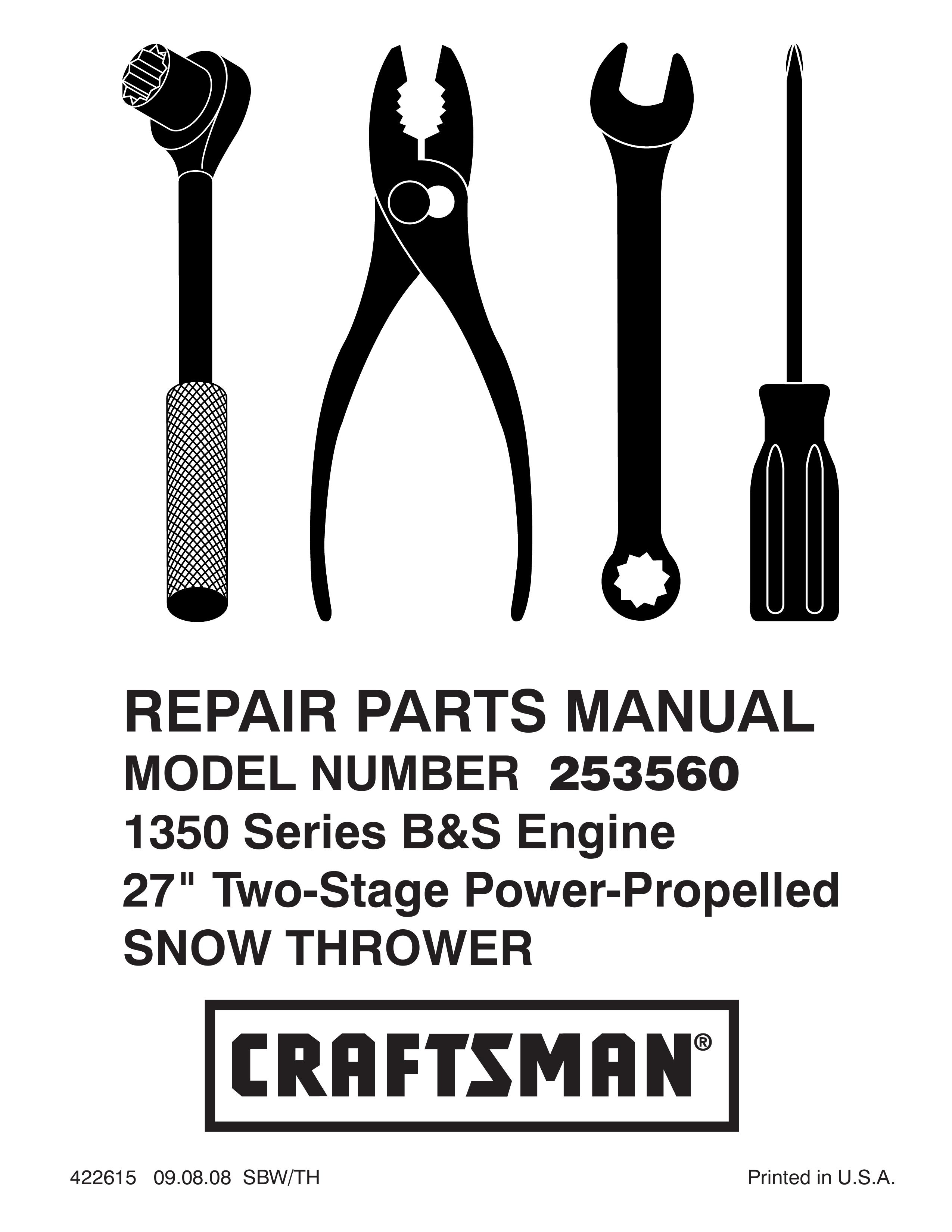Craftsman 253560 Snow Blower User Manual