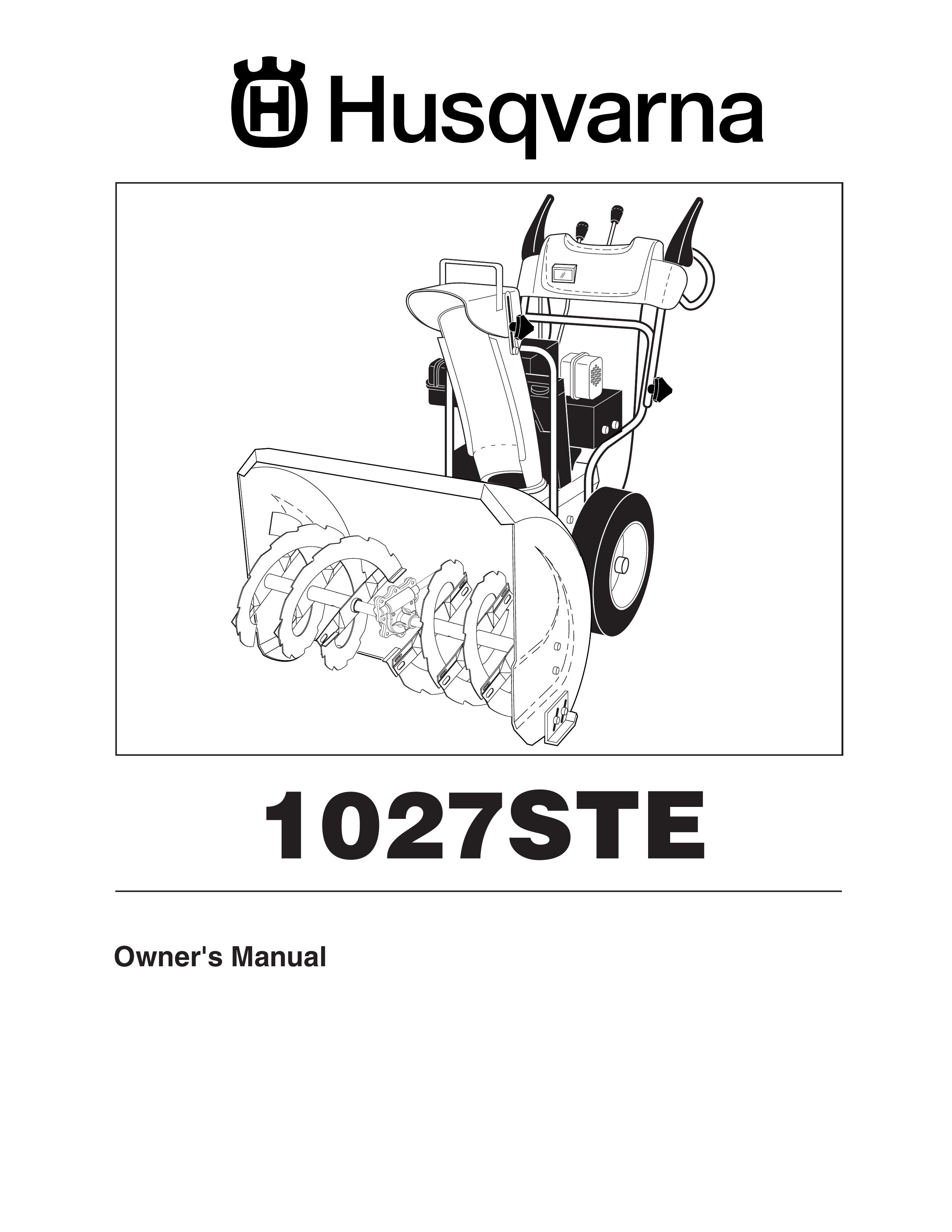 Husqvarna 1027STE Snow Blower User Manual