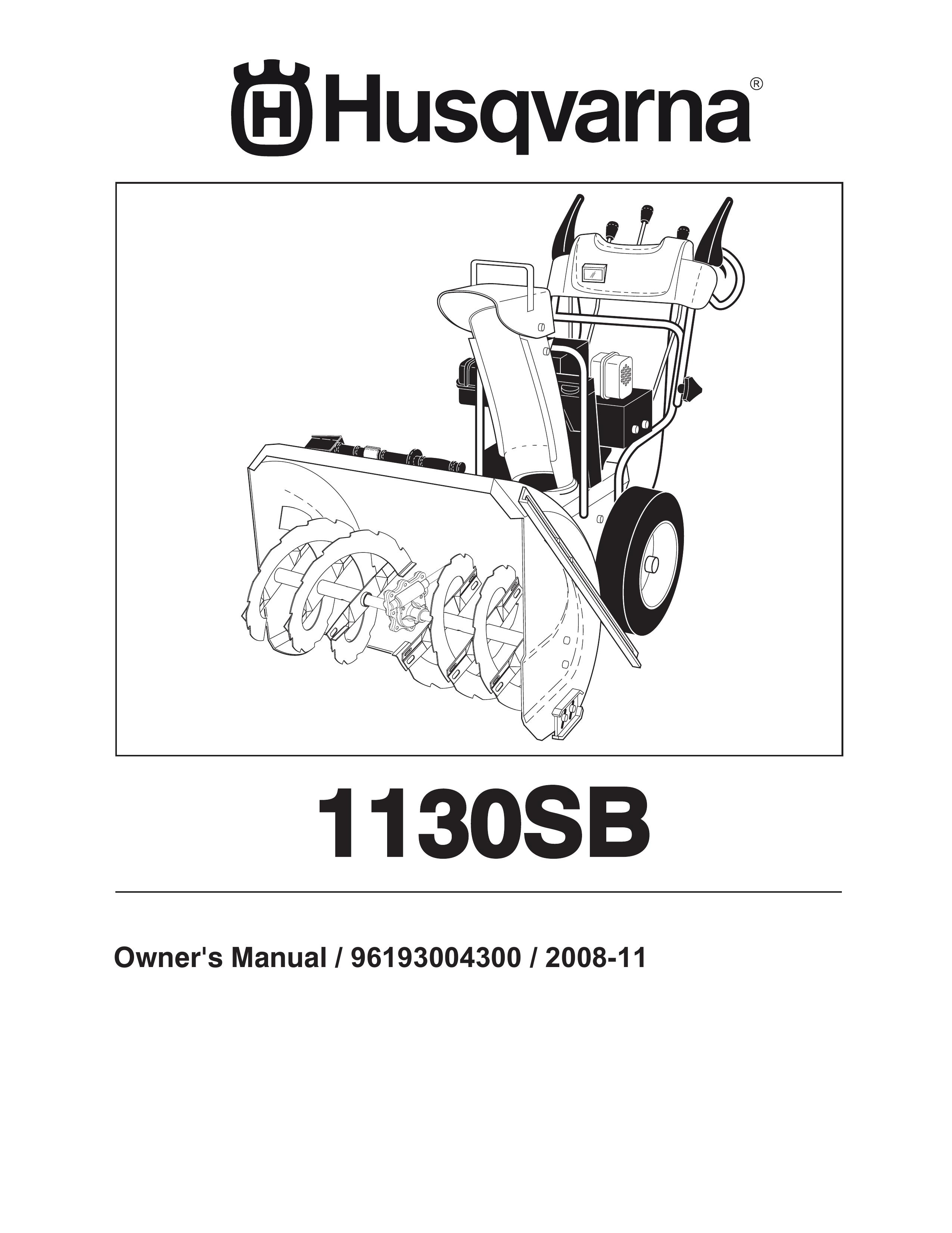 Husqvarna 1130SB Snow Blower User Manual