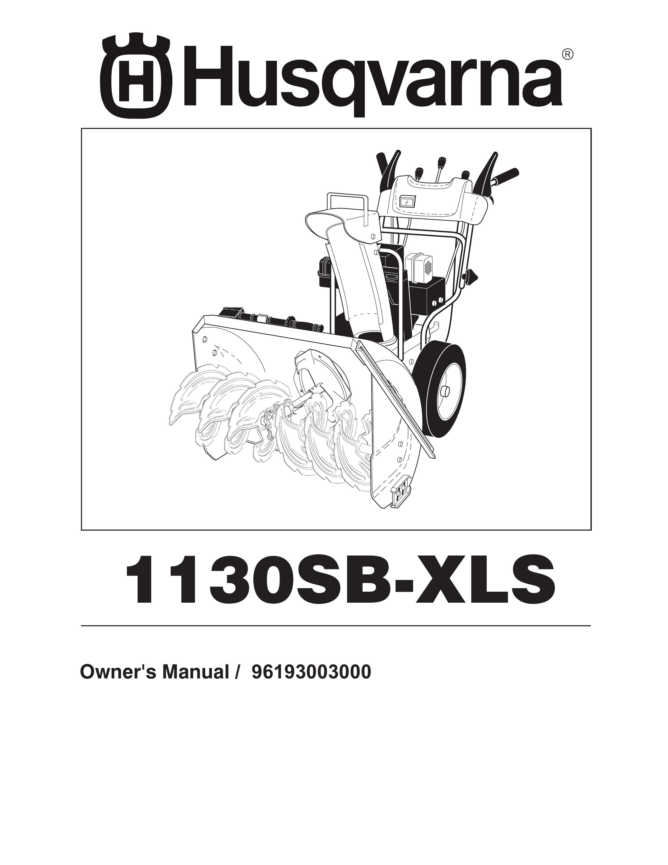 Husqvarna 1130SB-XLS Snow Blower User Manual