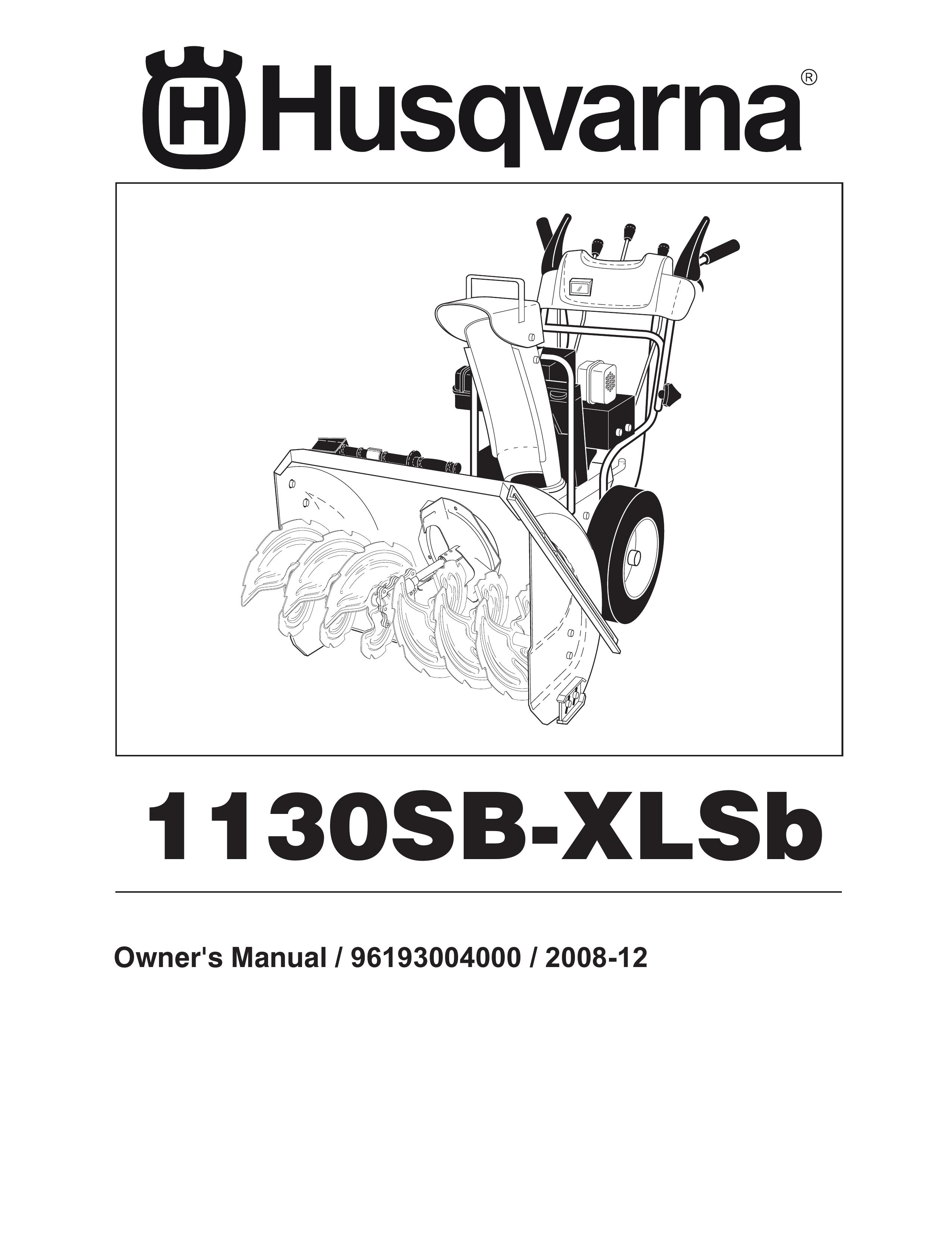 Husqvarna 1130SB-XLSB Snow Blower User Manual