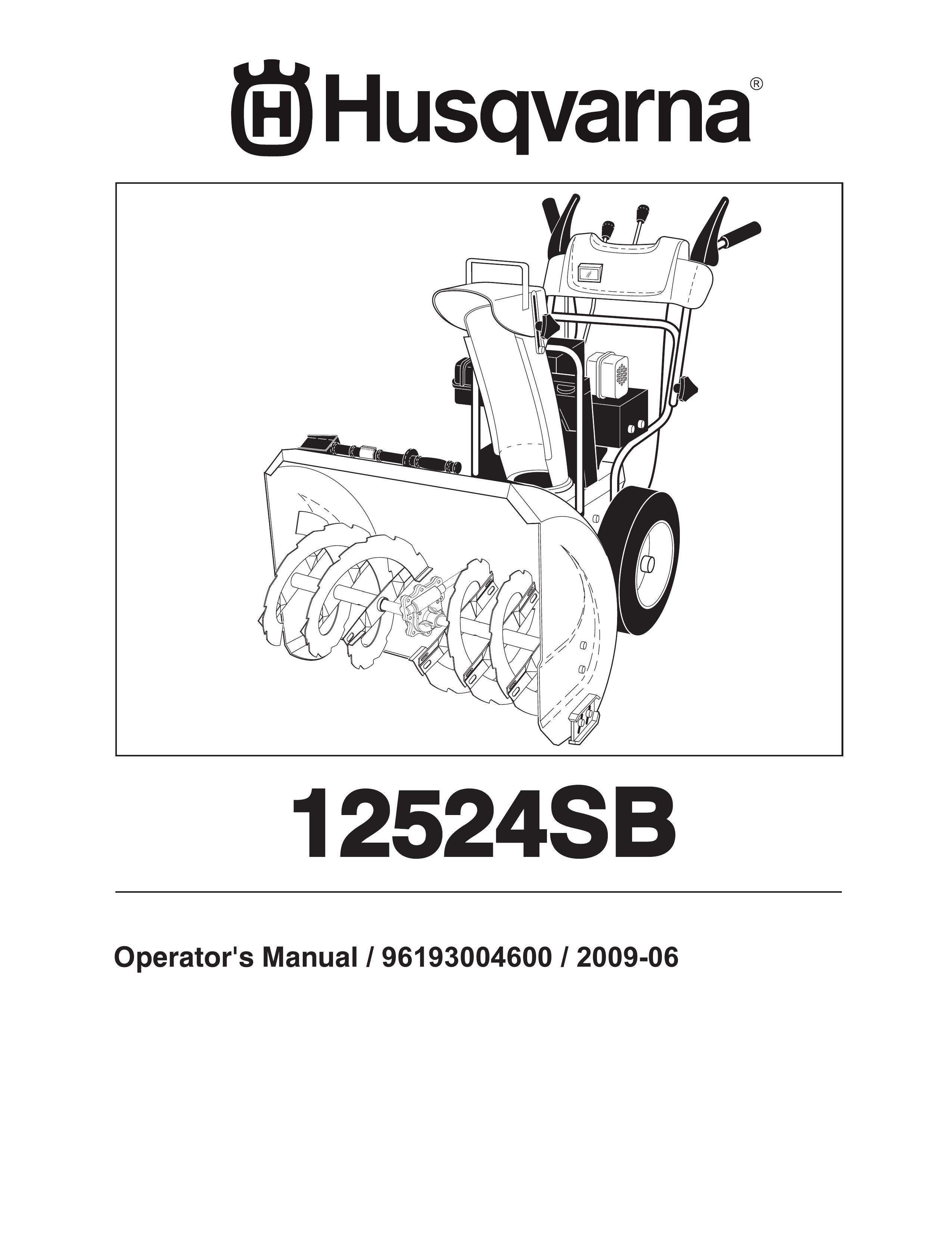 Husqvarna 12524SB Snow Blower User Manual