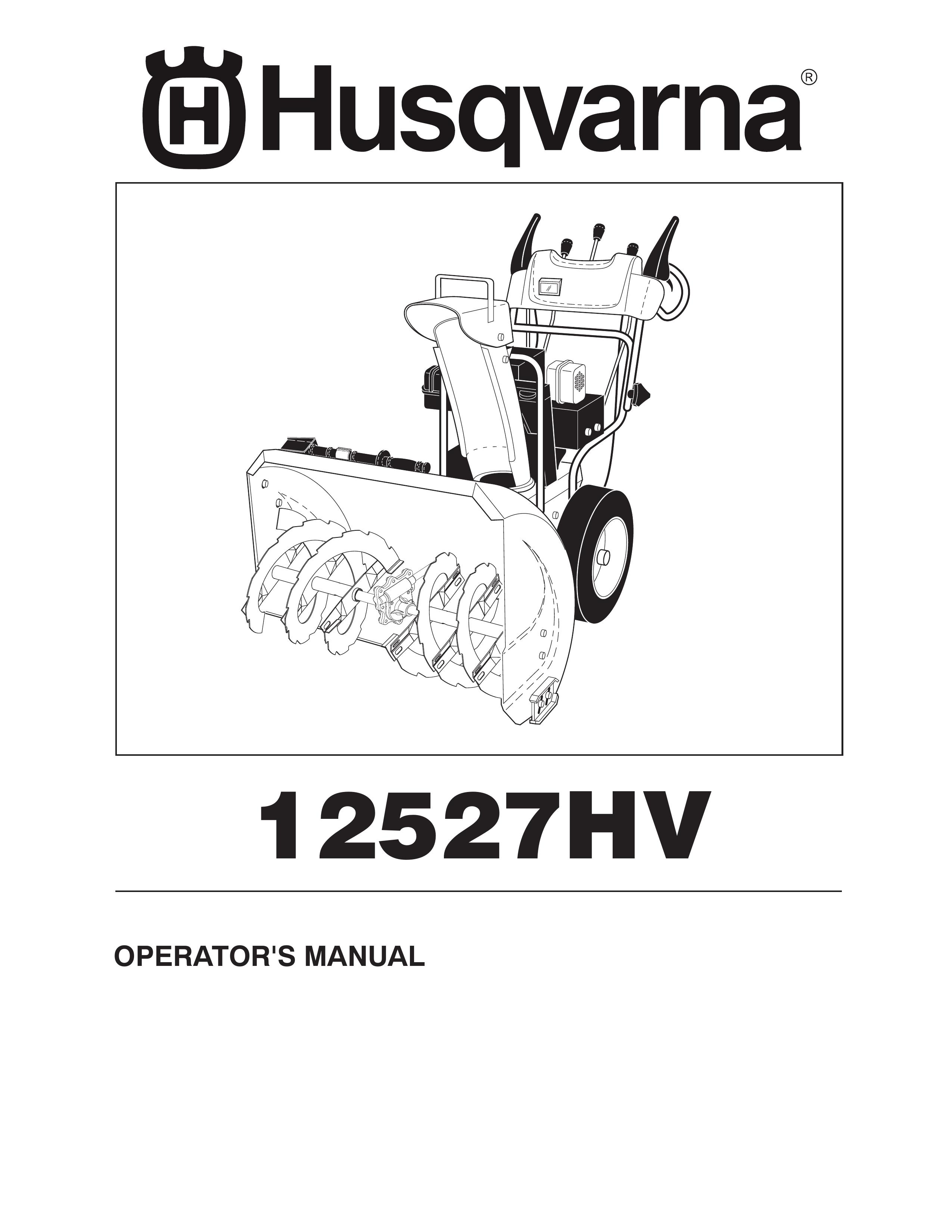 Husqvarna 12527HV Snow Blower User Manual