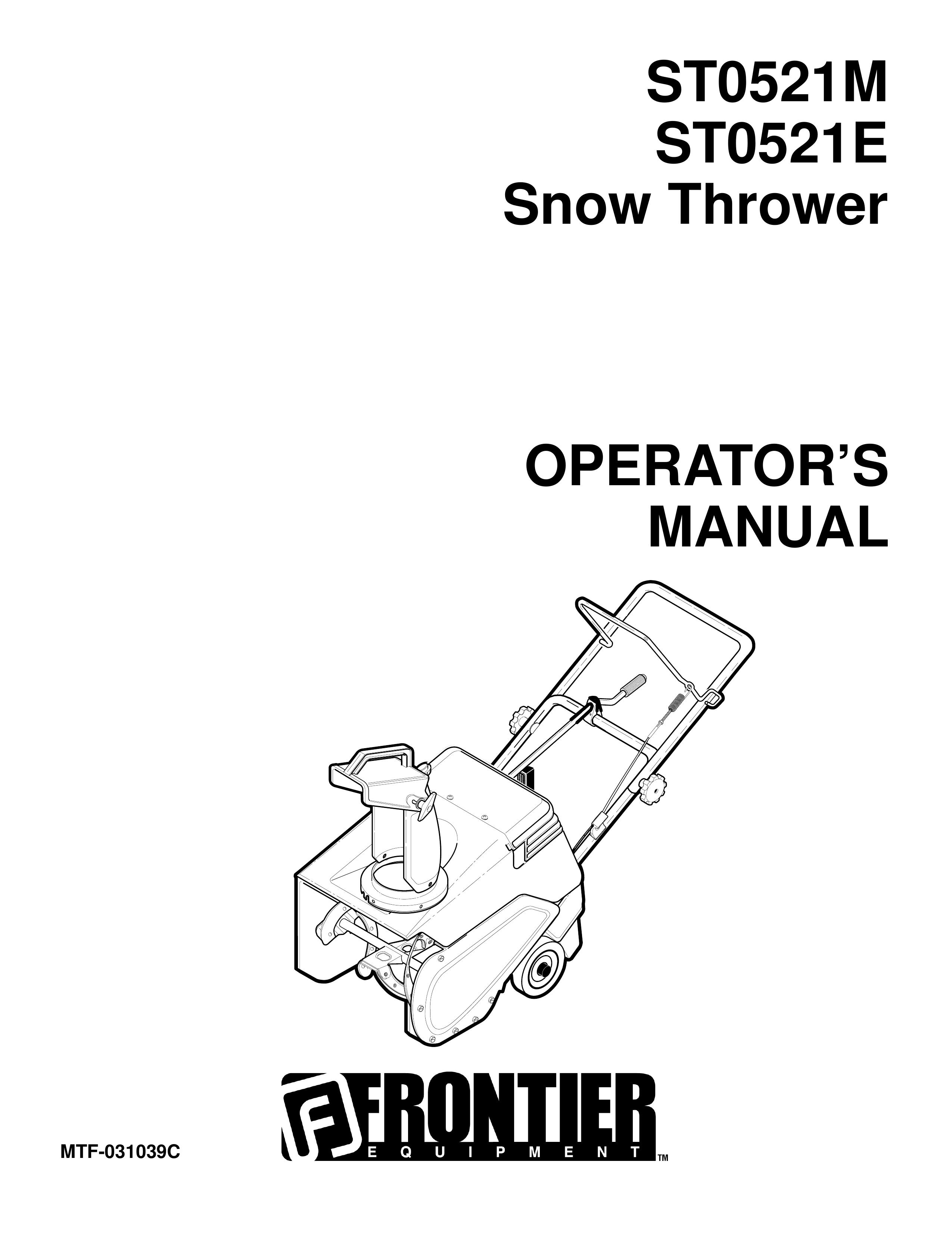 John Deere MTF-031039C Snow Blower User Manual