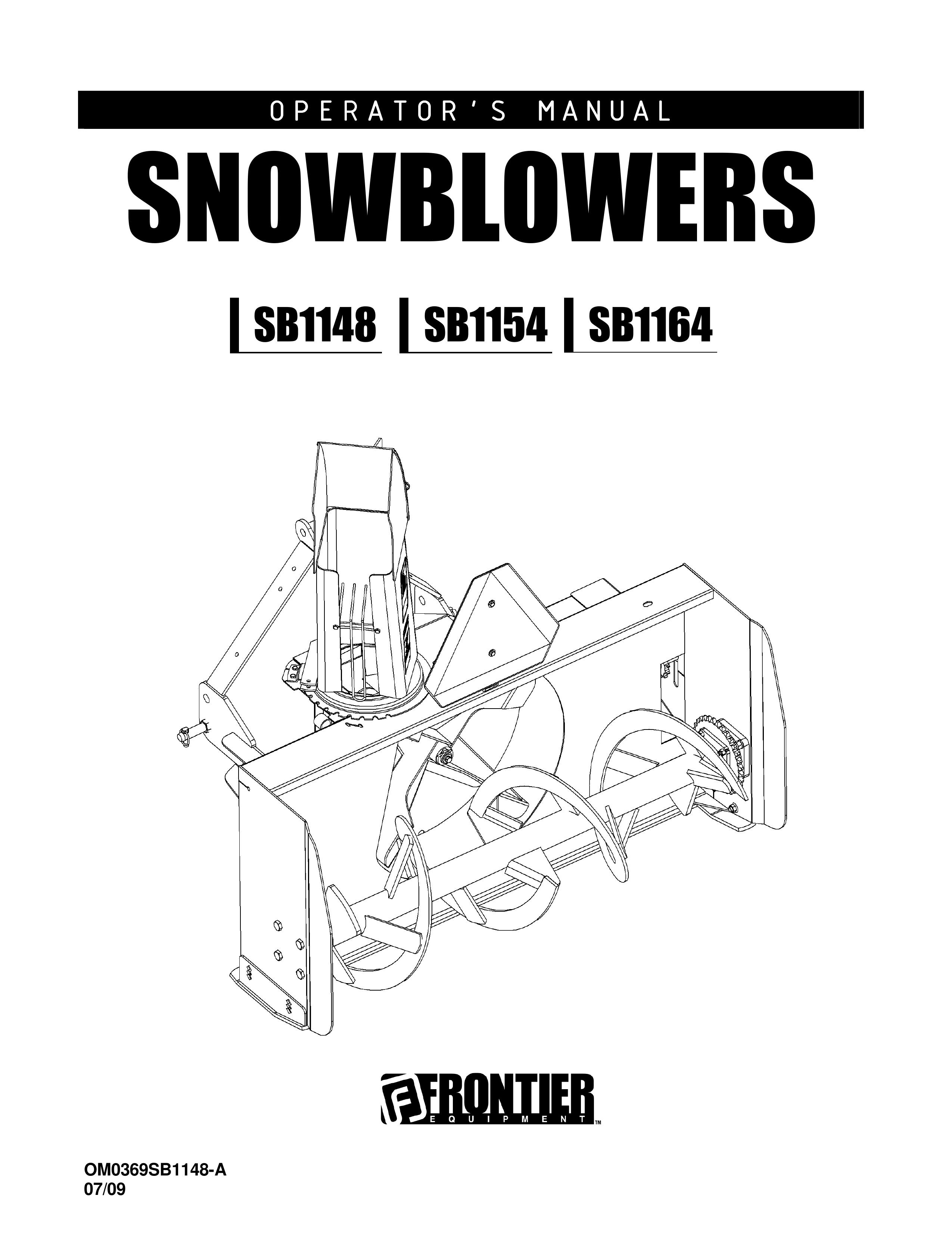 John Deere SB1164 Snow Blower User Manual