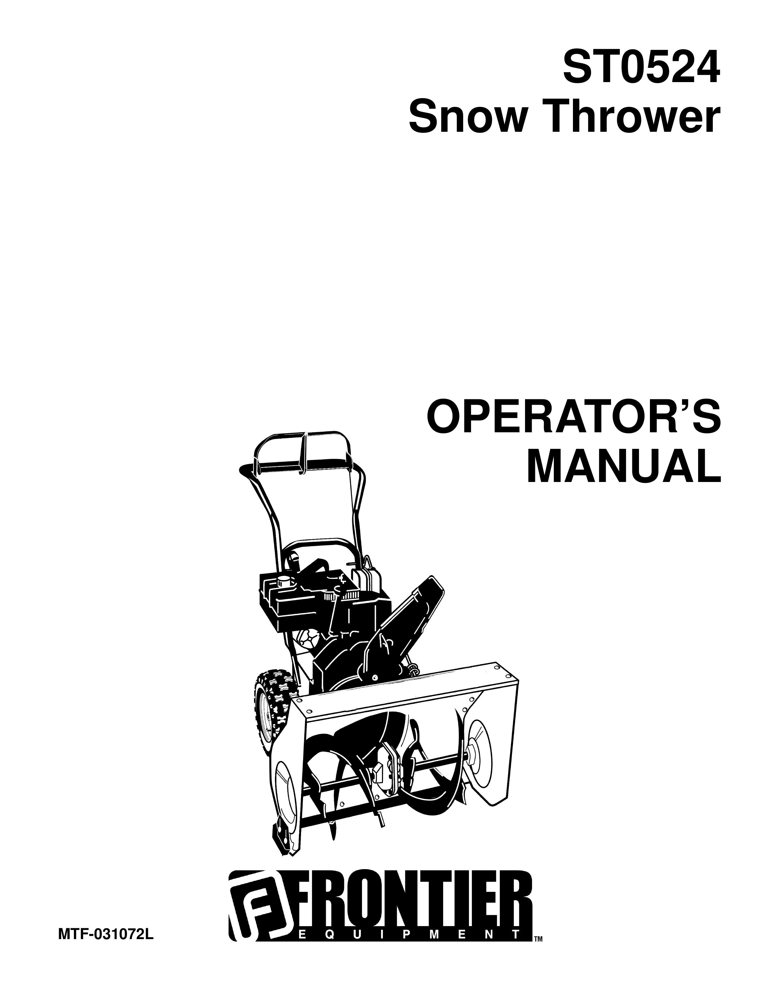 John Deere st0524 Snow Blower User Manual