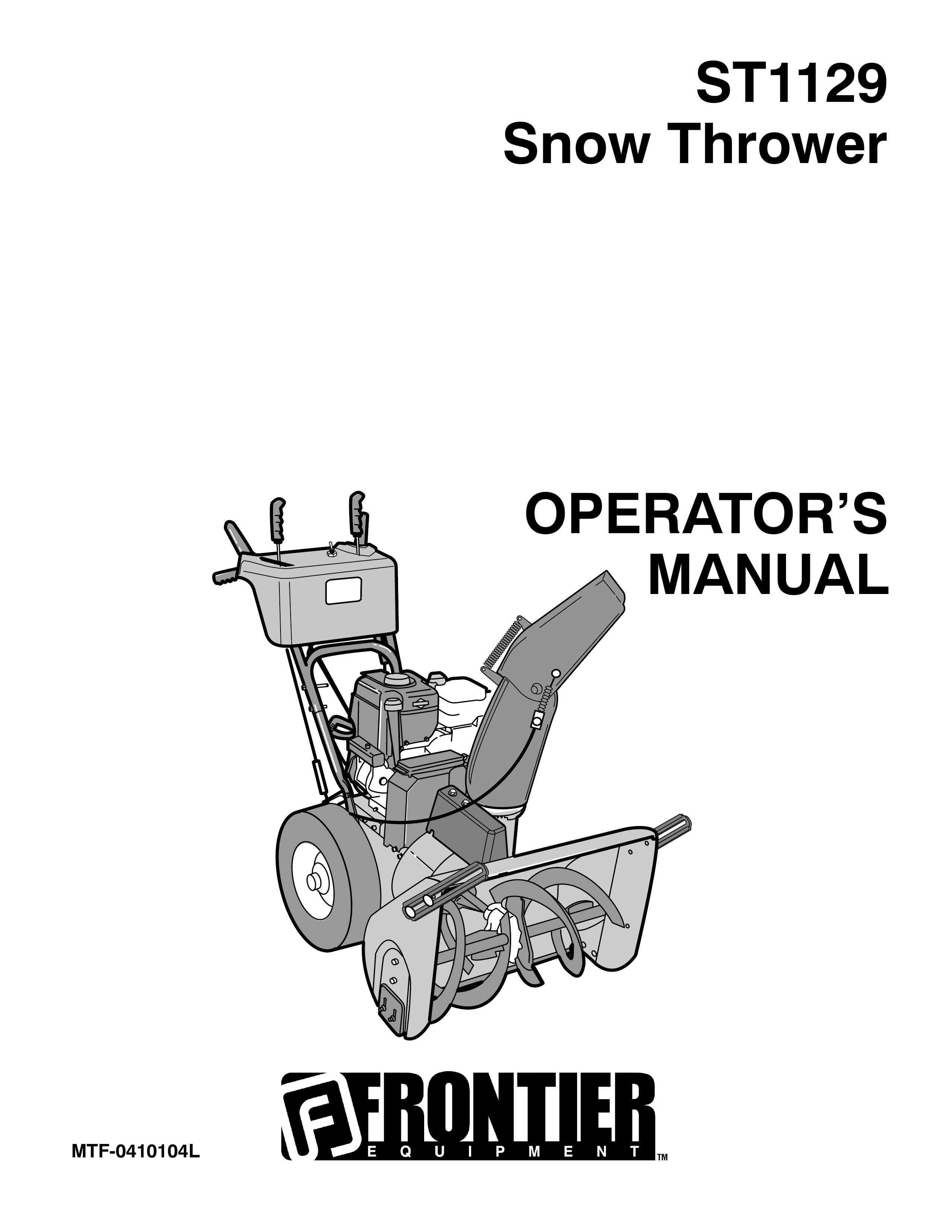 John Deere ST1129 Snow Blower User Manual