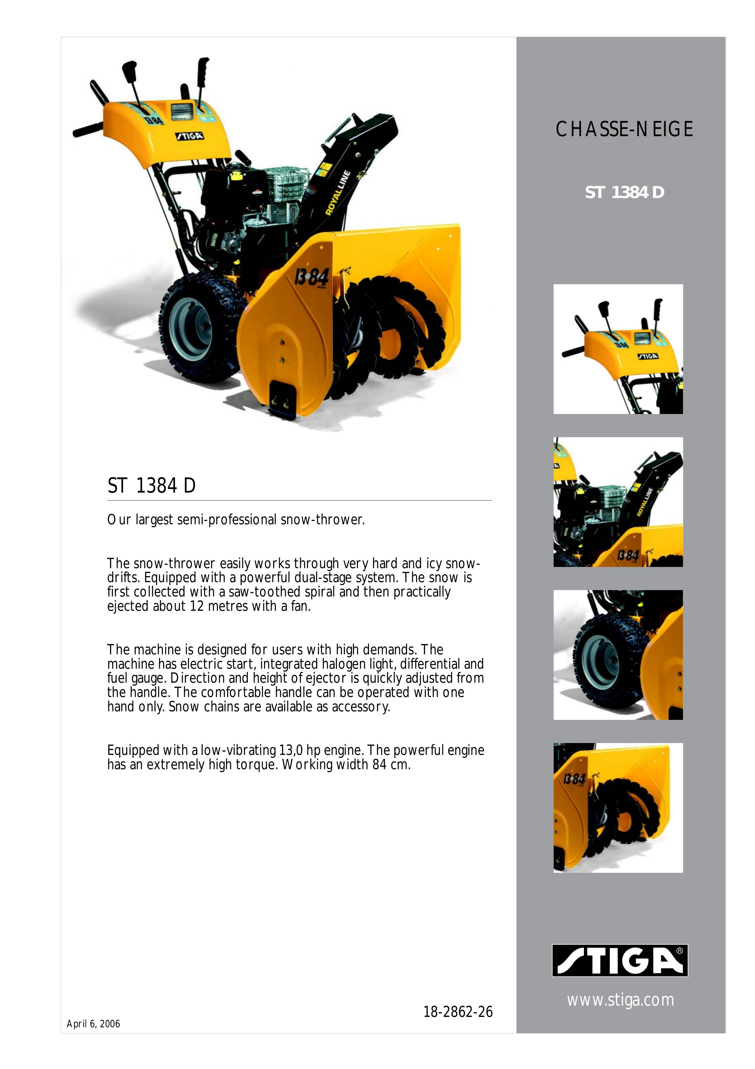 Stiga 18-2862-26 Snow Blower User Manual