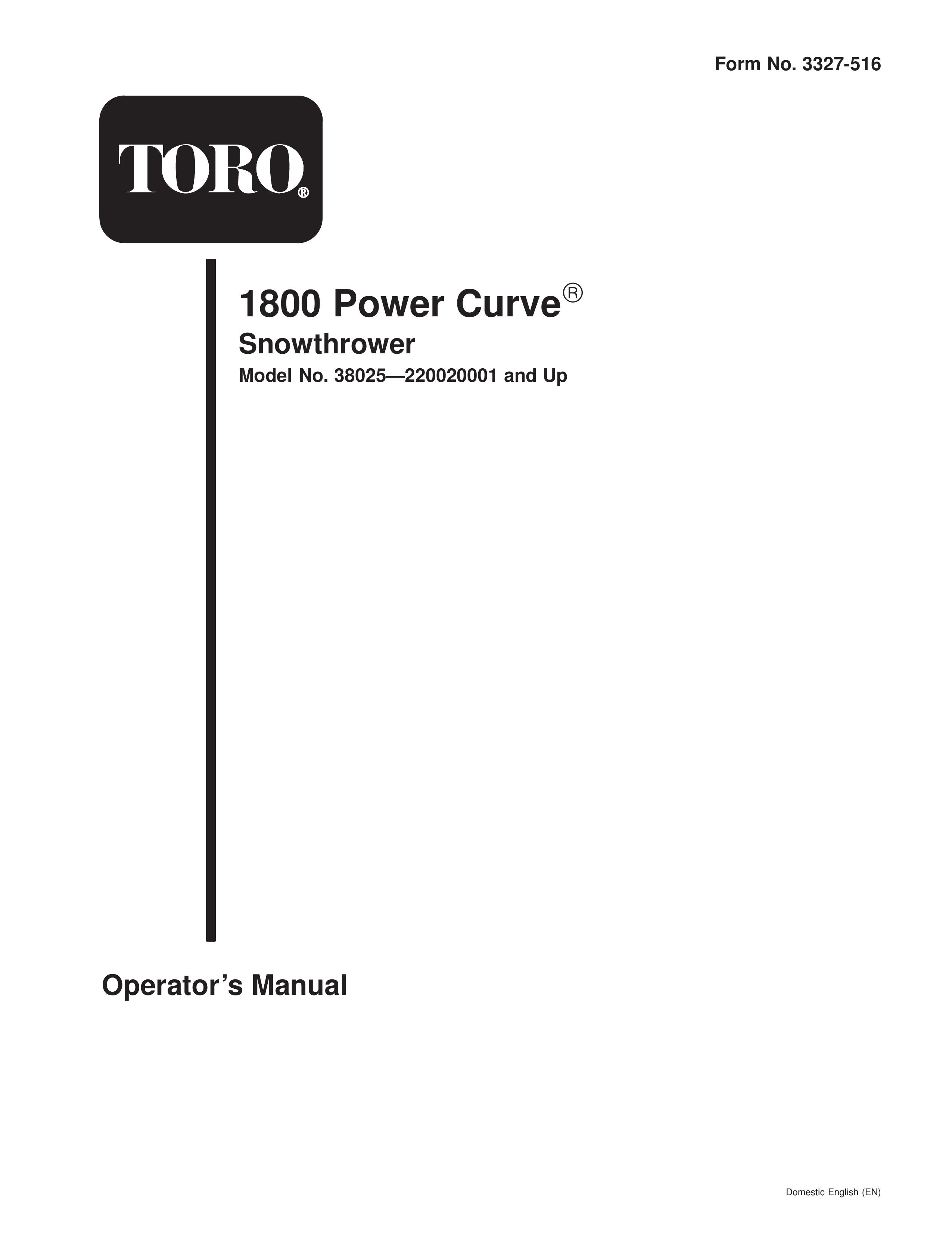 Toro 3.80E+13 Snow Blower User Manual