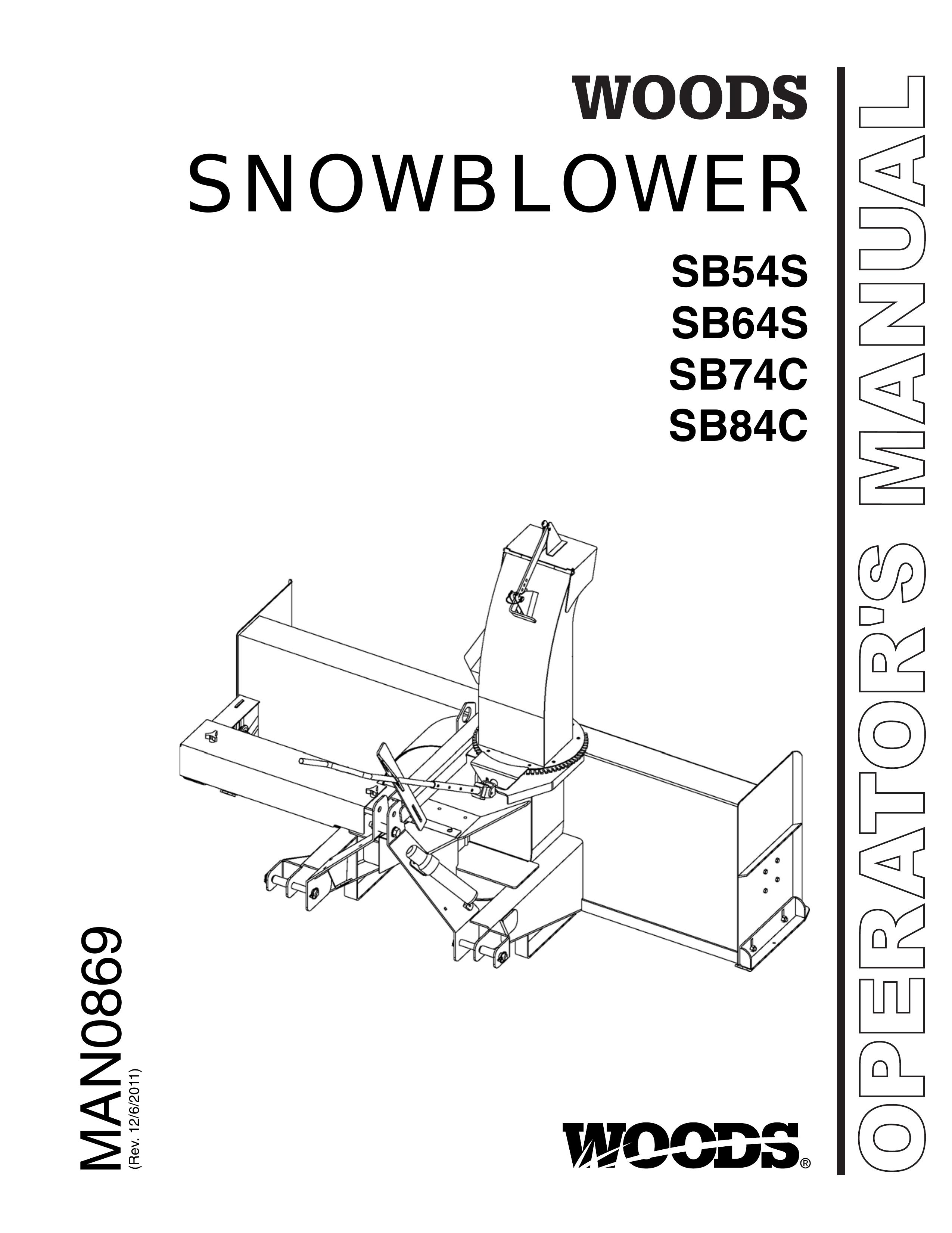 Woods Equipment SB74S Snow Blower User Manual