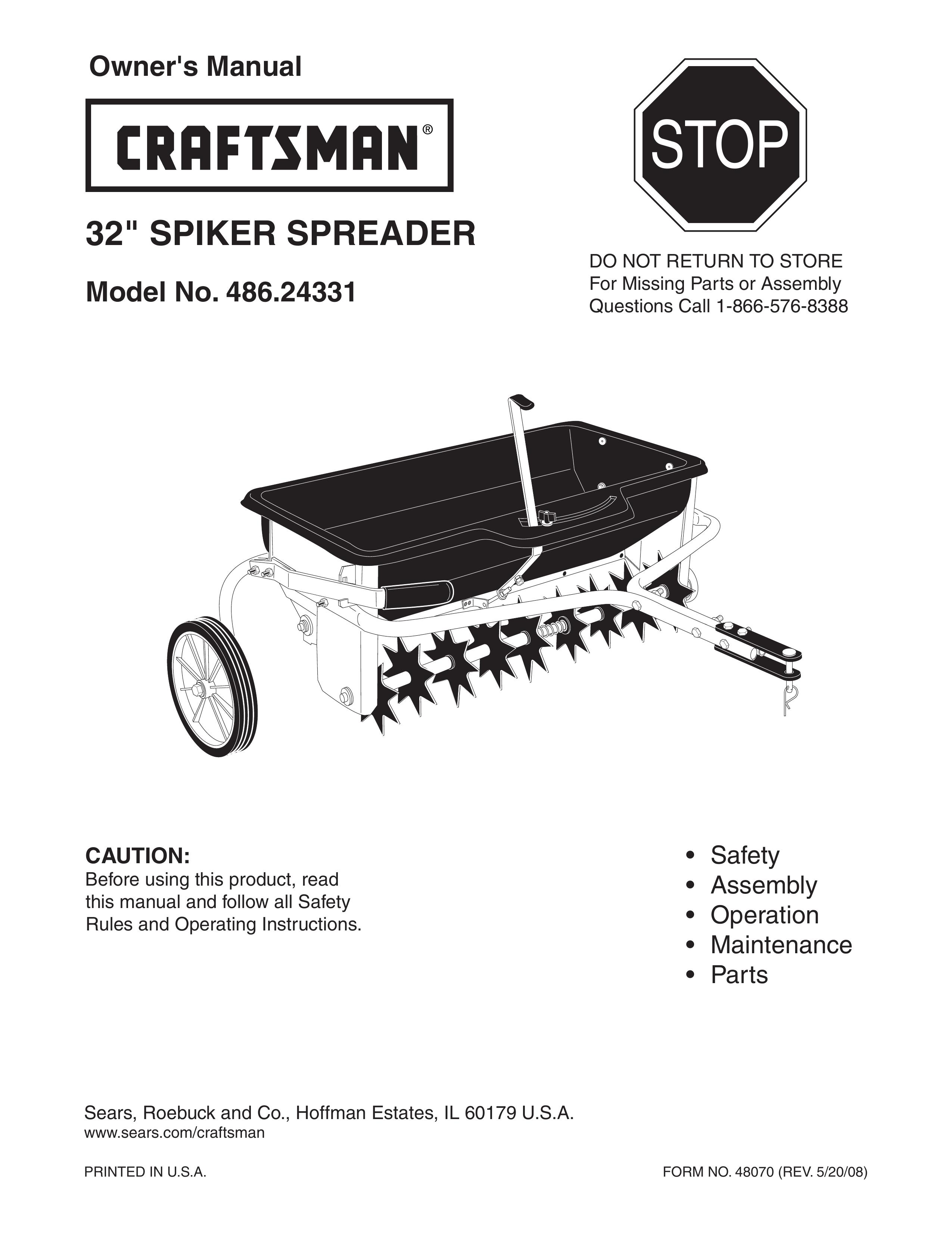 Craftsman 486.24331 Spreader User Manual