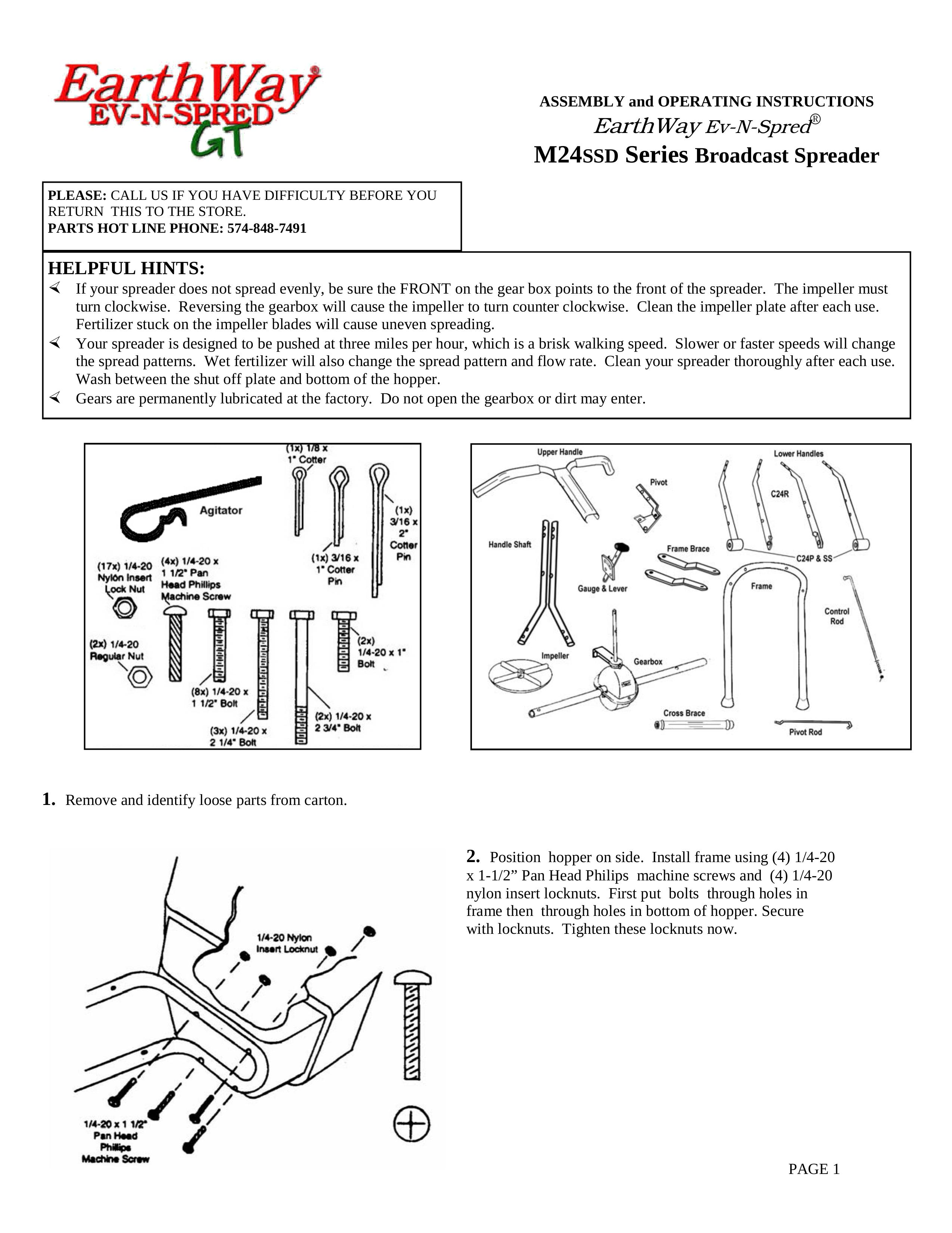 Hitachi M24SSD Spreader User Manual