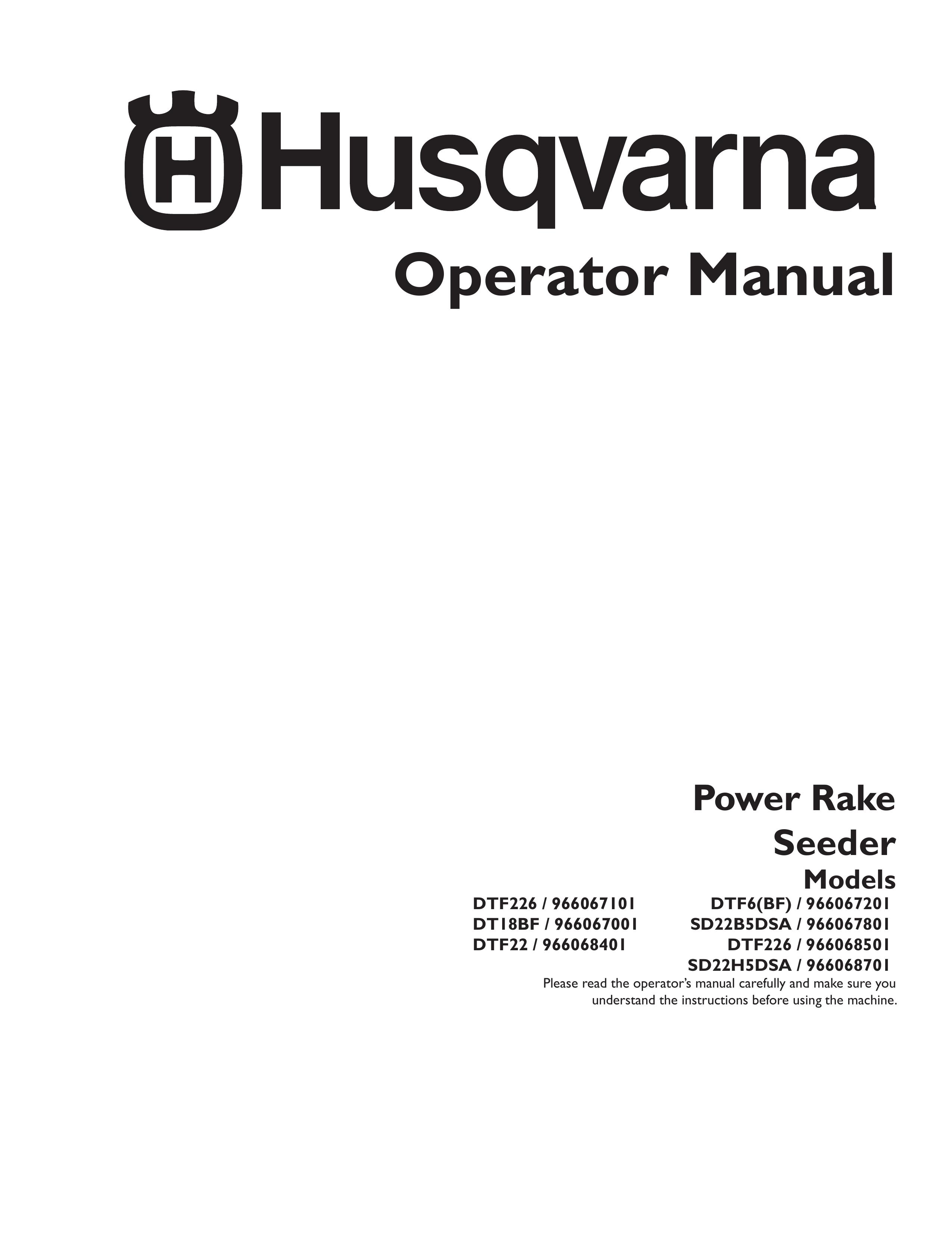 Husqvarna DTF226 Spreader User Manual