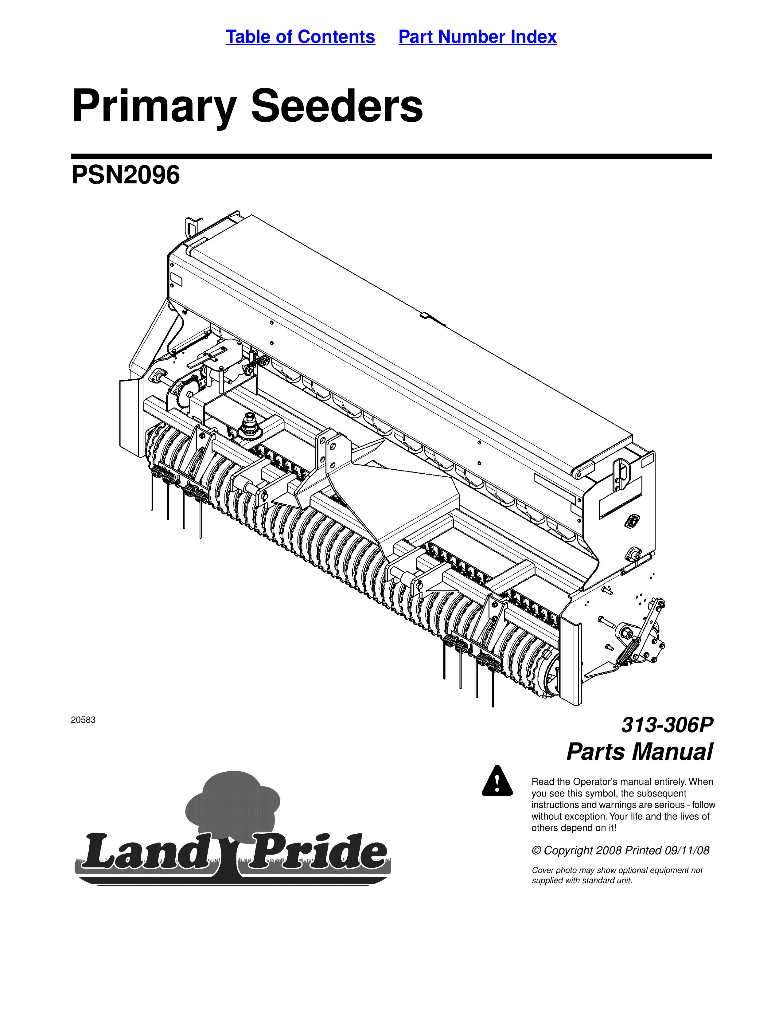Land Pride 313-306P Spreader User Manual