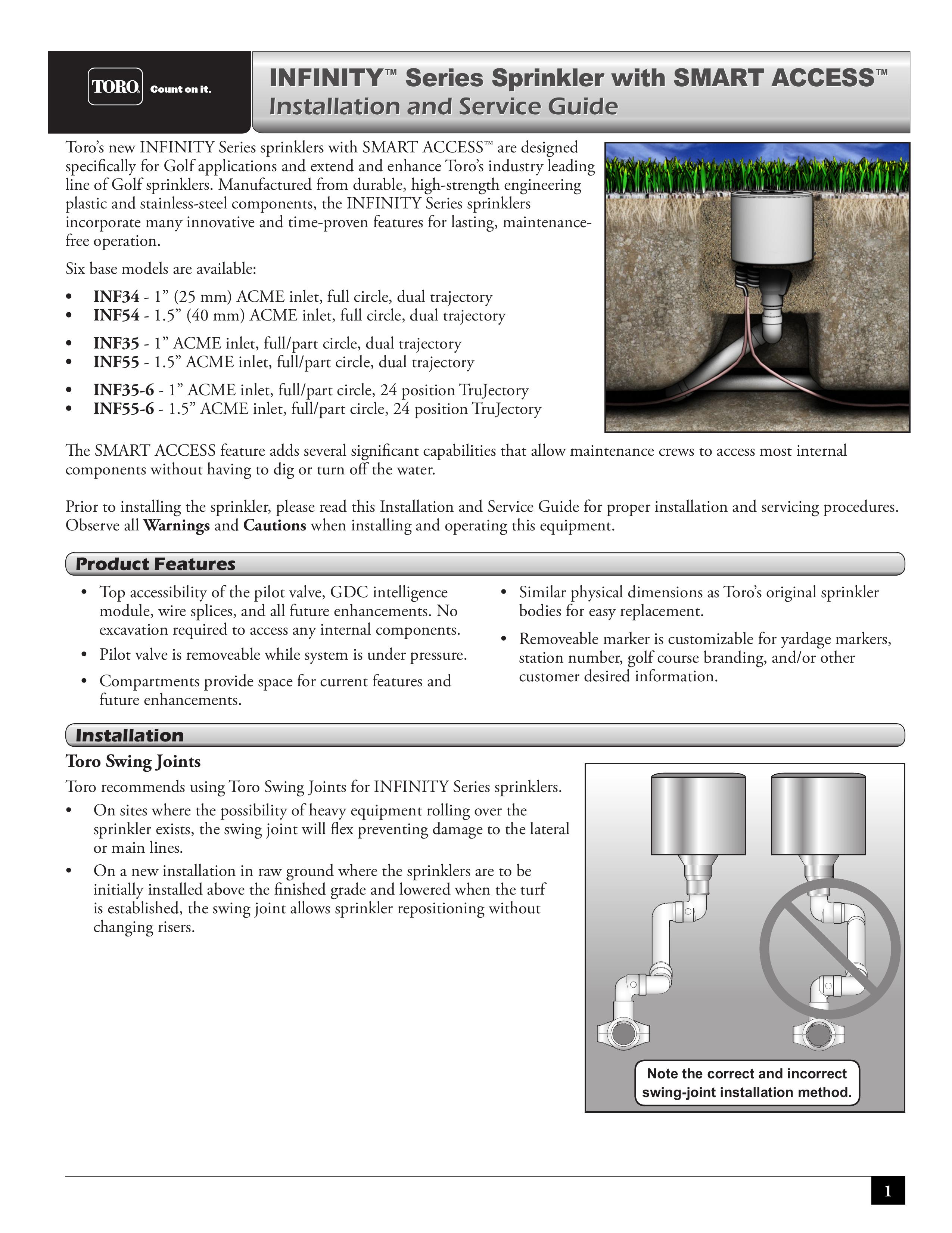 Toro INF34 Sprinkler User Manual