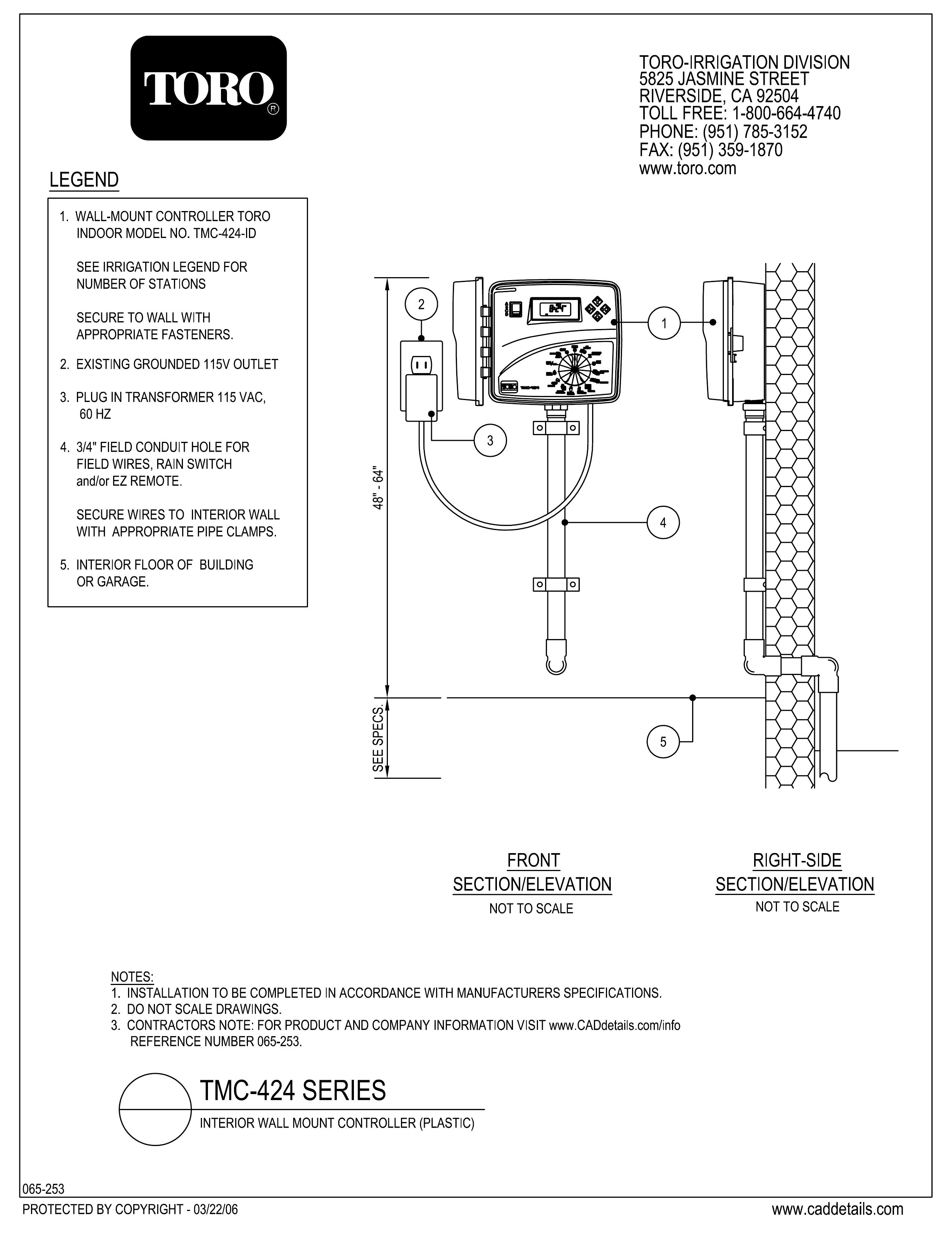 Toro TMC-424 Sprinkler User Manual