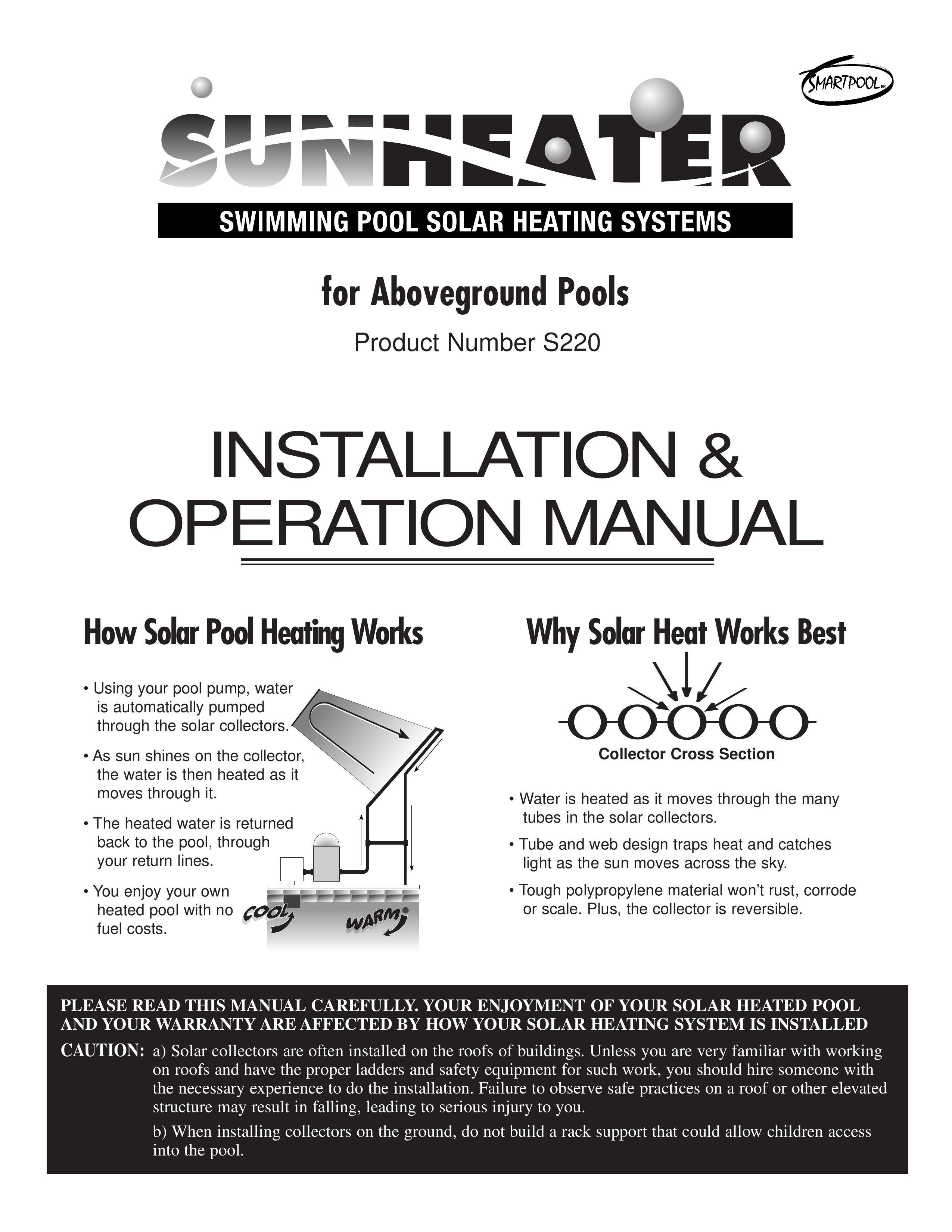 SmartPool Inc S220 Swimming Pool Heater User Manual
