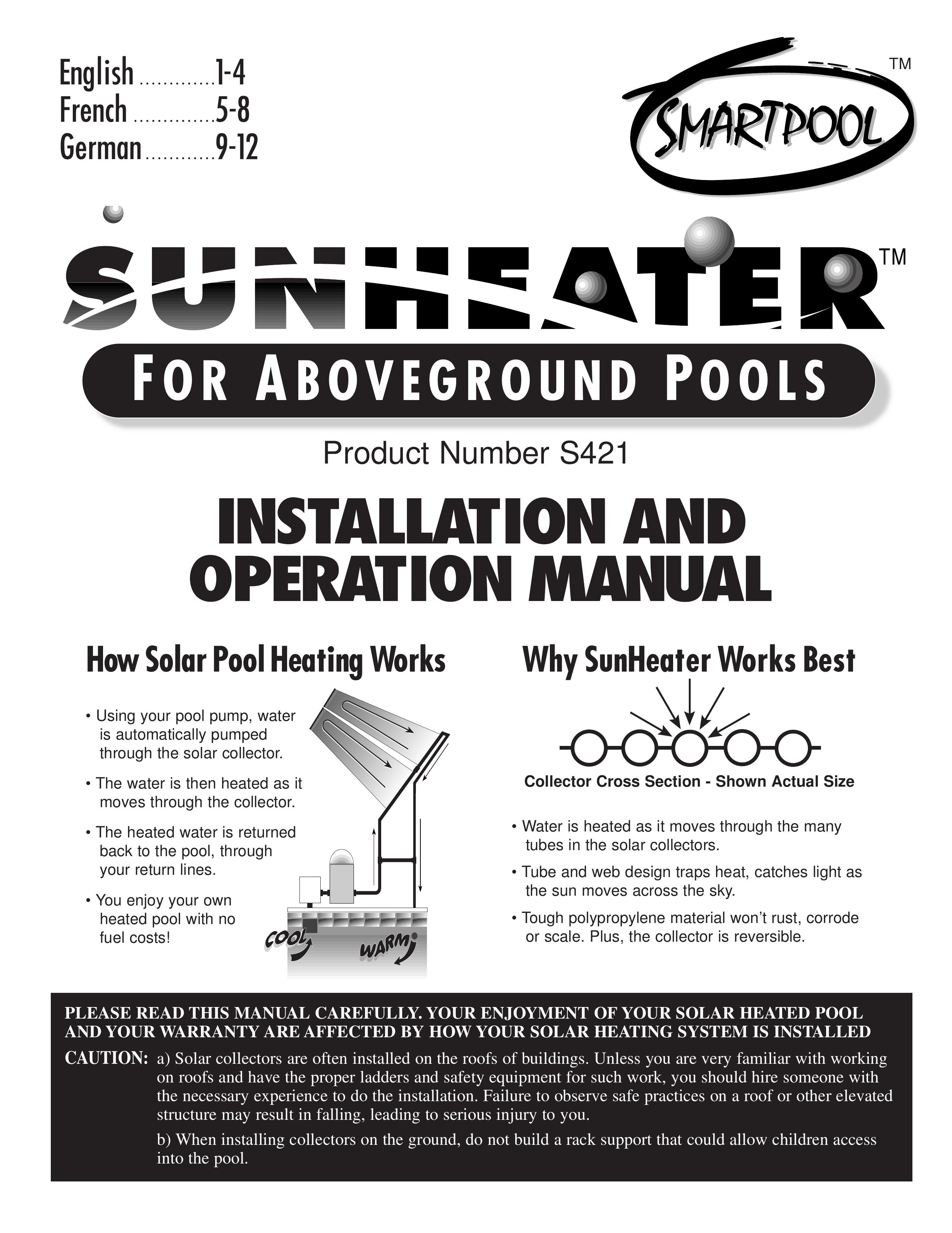 SmartPool Inc S421 Swimming Pool Heater User Manual