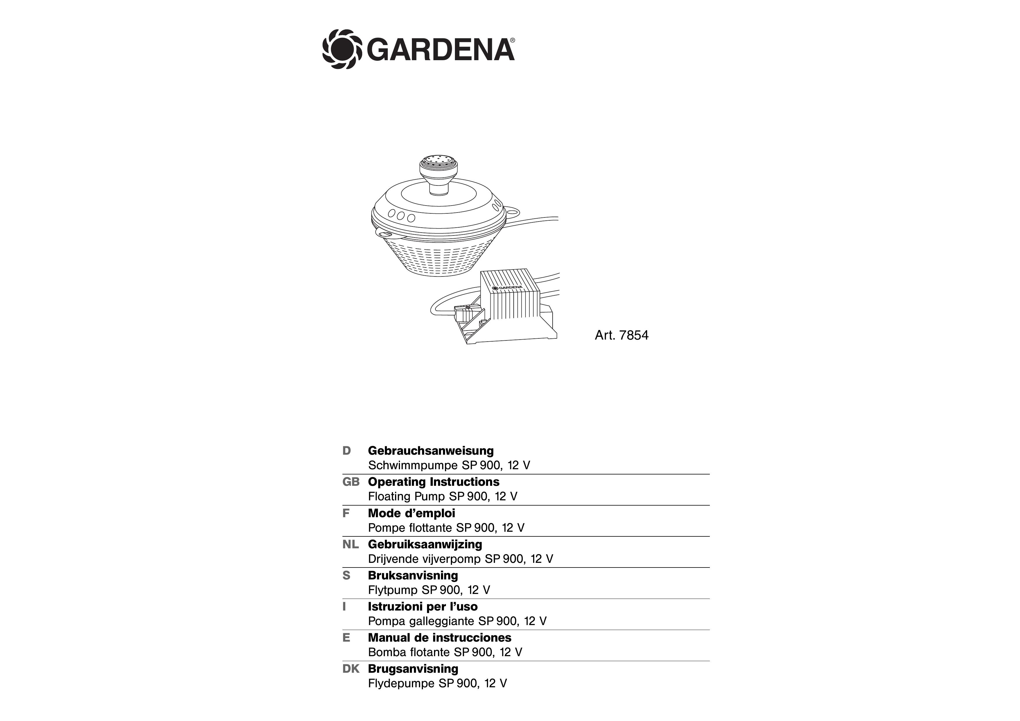 Gardena 12 V Swimming Pool Pump User Manual