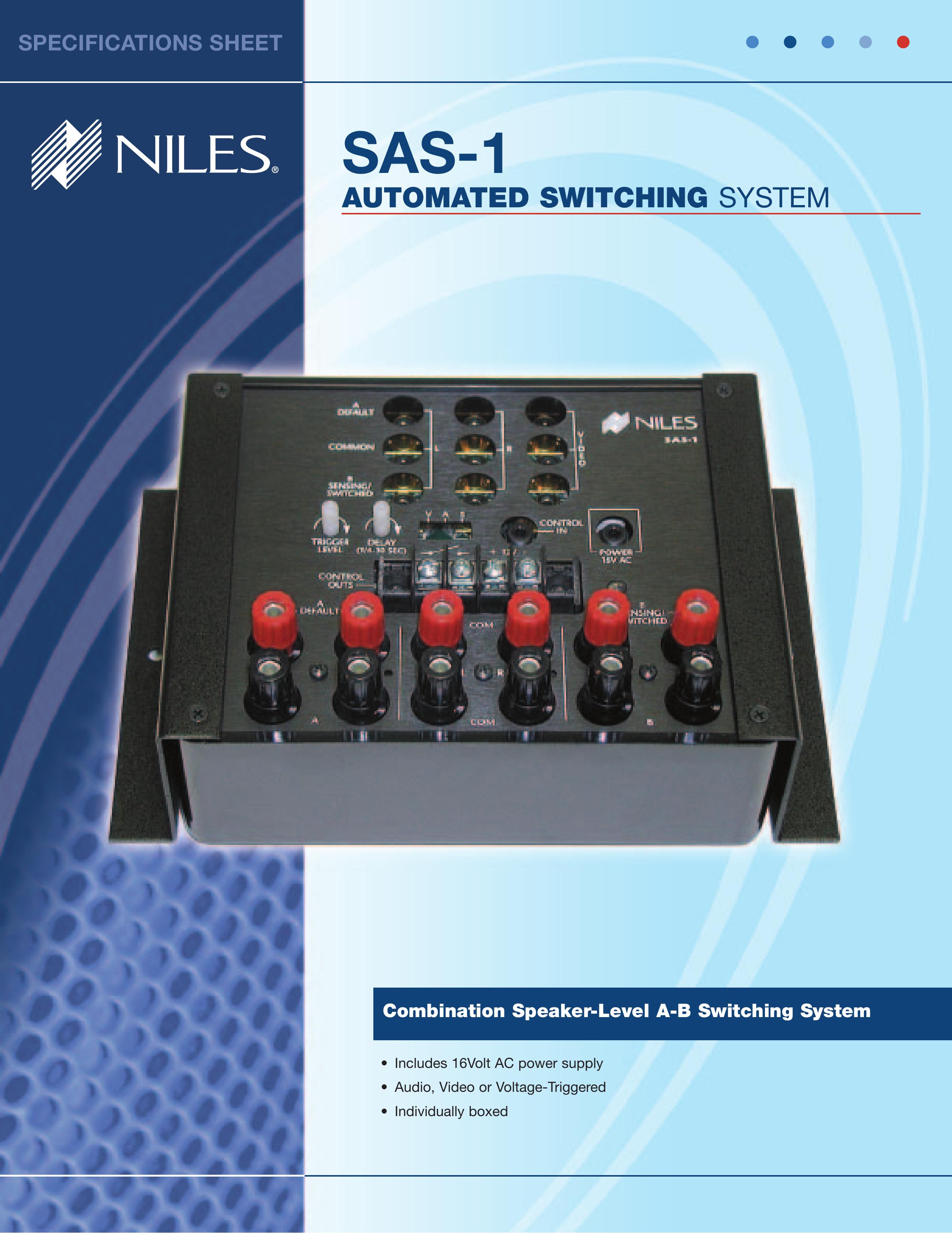 Niles Audio SAS-1 Swimming Pool Vacuum User Manual