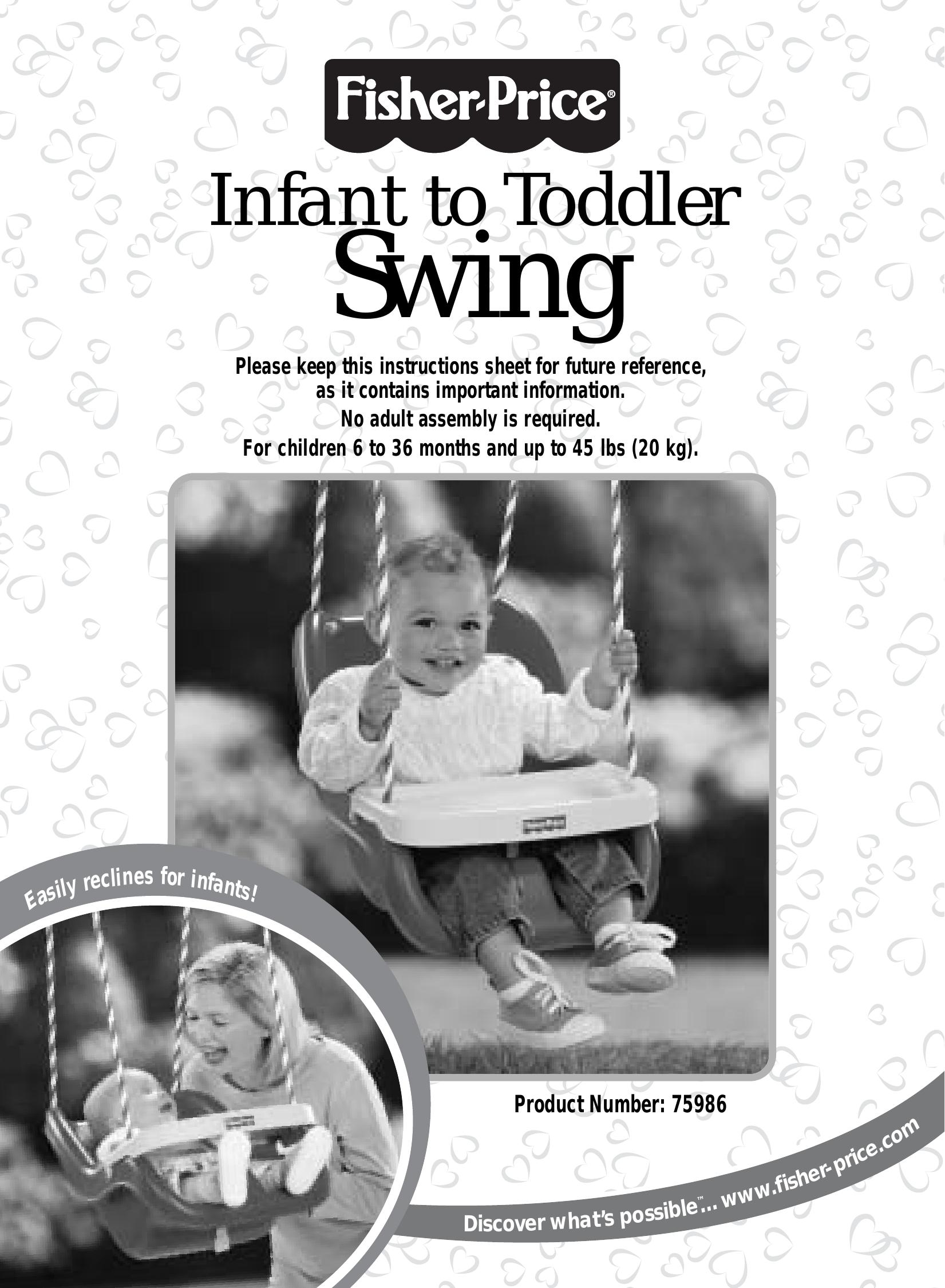 Fisher-Price 75986 Swing Sets User Manual
