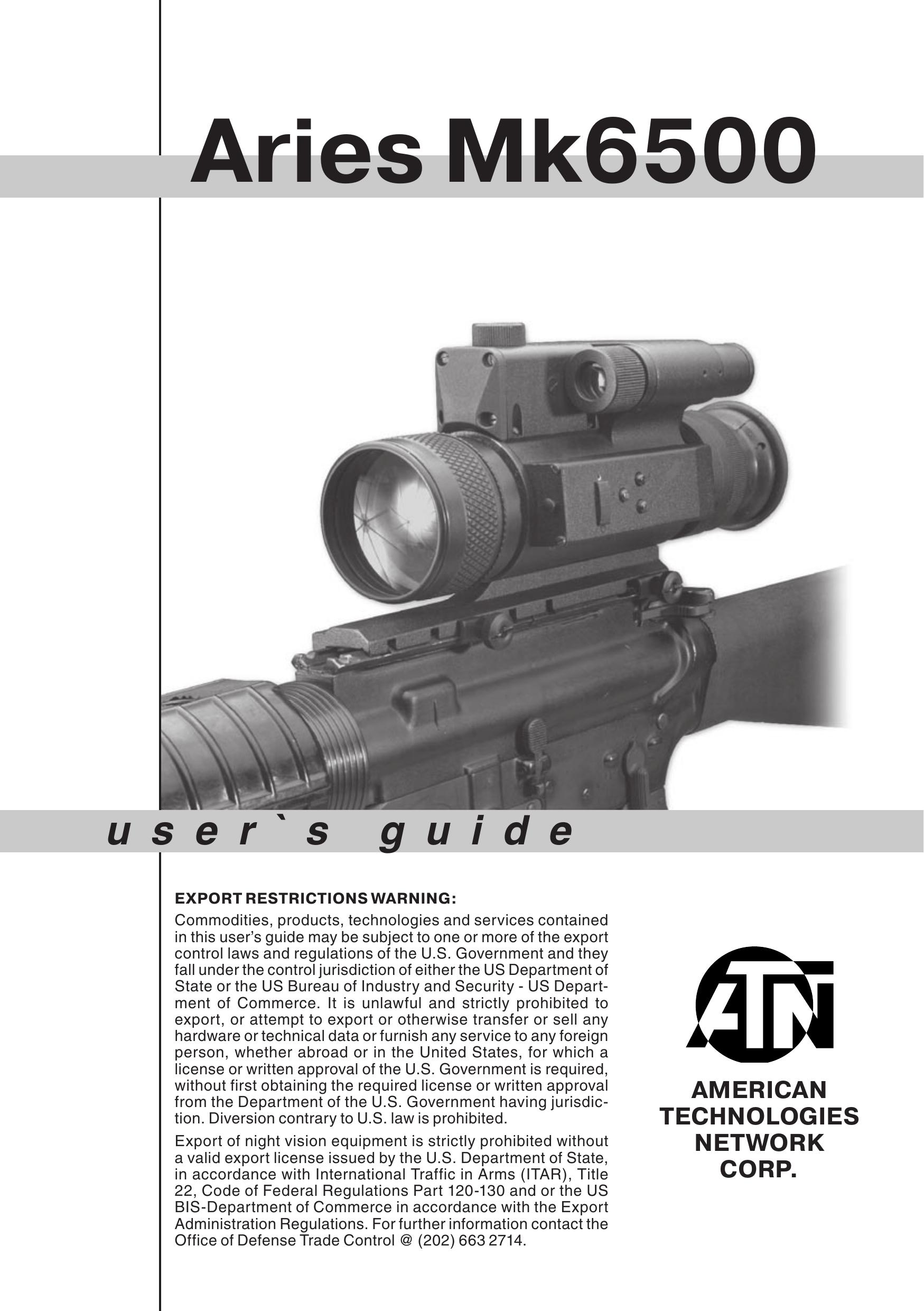 ATN Mk6500 Telescope User Manual