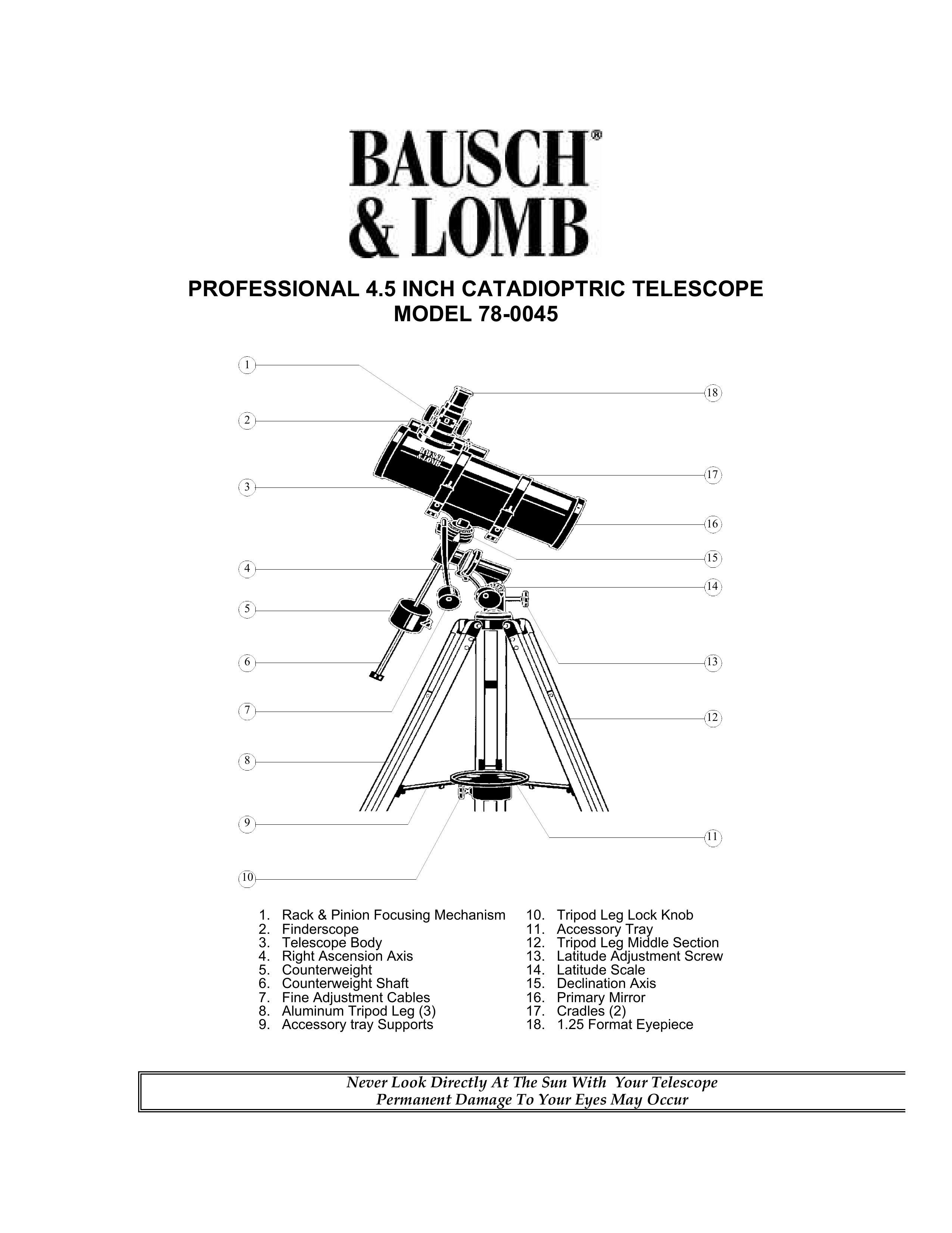Bausch & Lomb 78-0045 Telescope User Manual