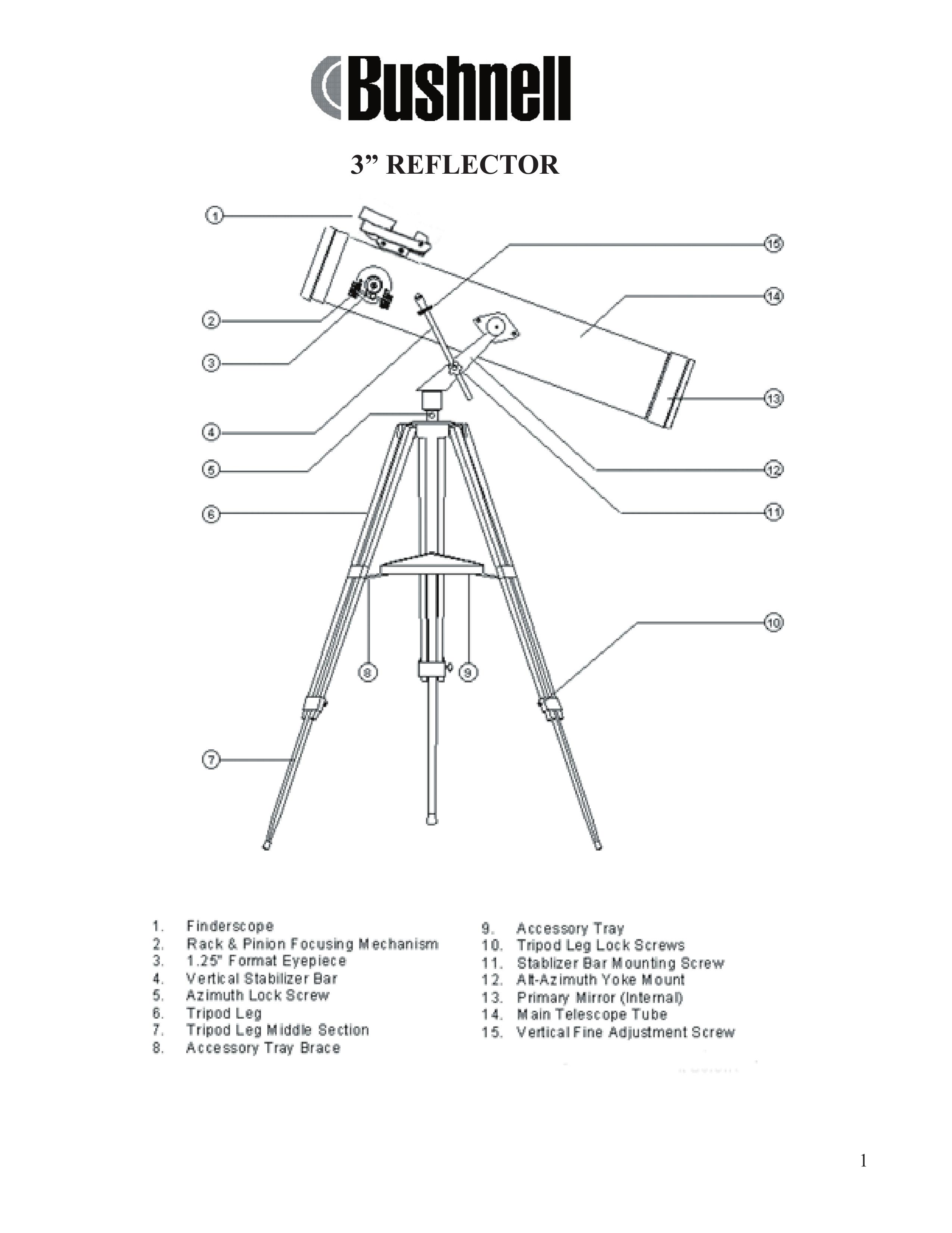 Bushnell 3" REFLECTOR Telescope User Manual