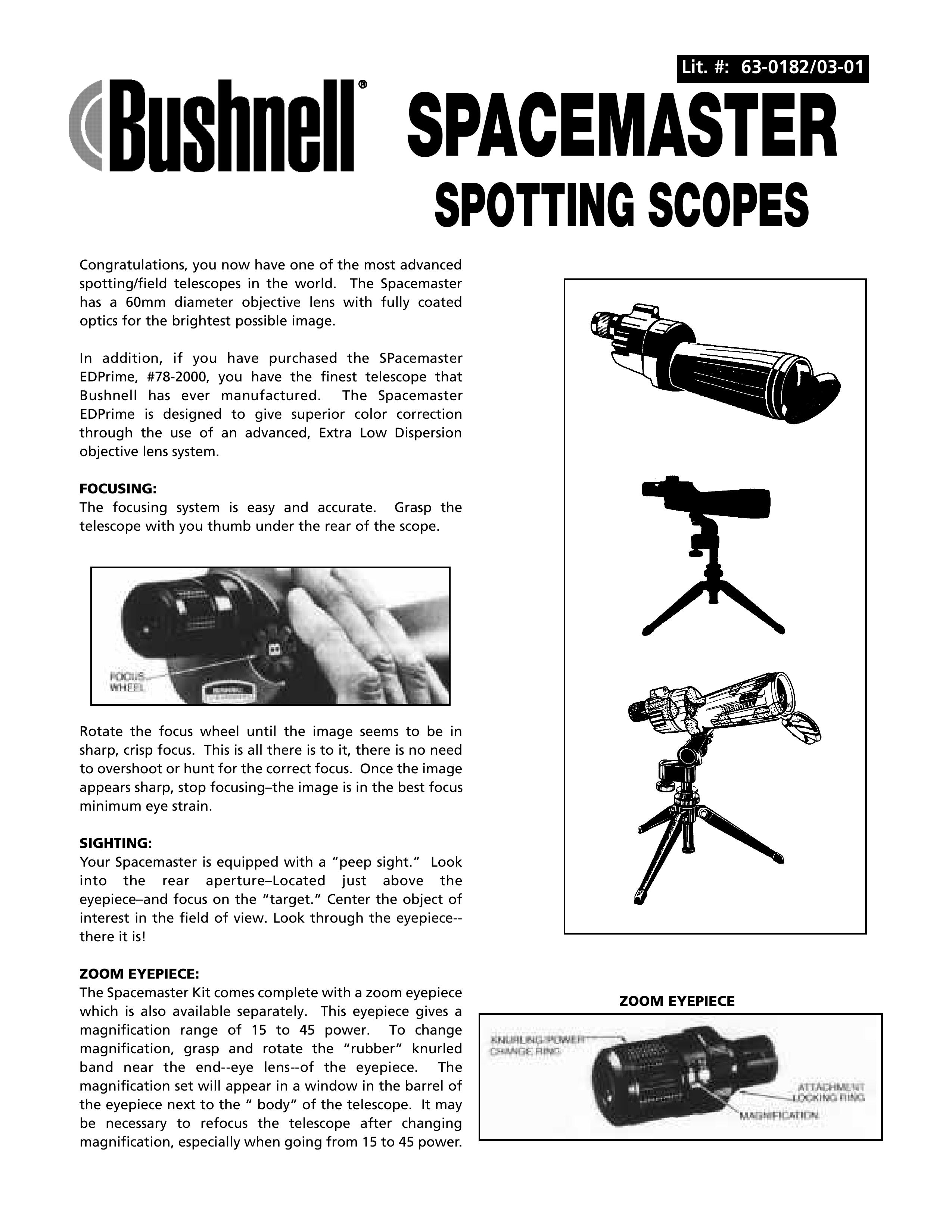 Bushnell 63-0182 Telescope User Manual