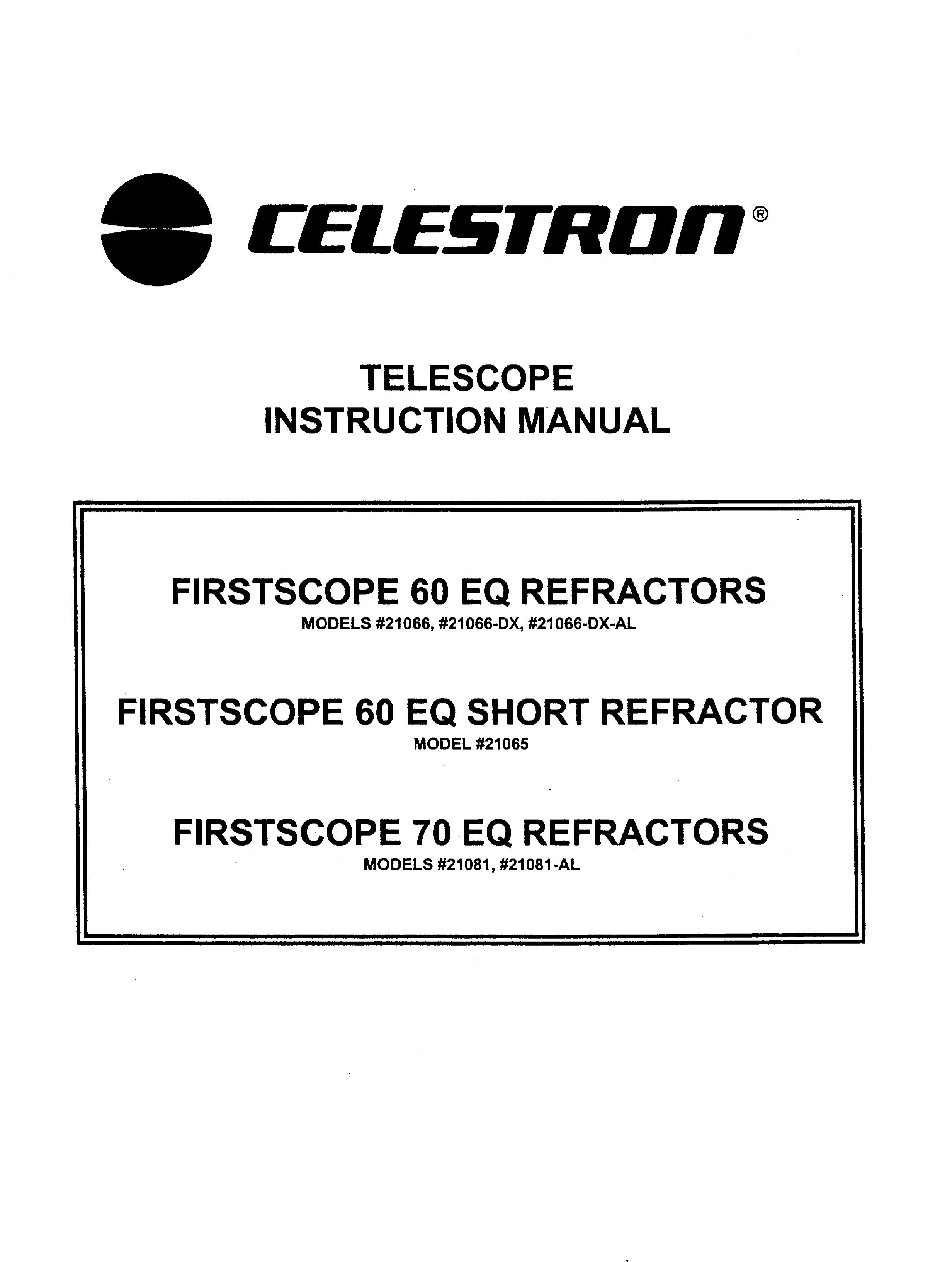 Celestron 21066-DX-AL Telescope User Manual