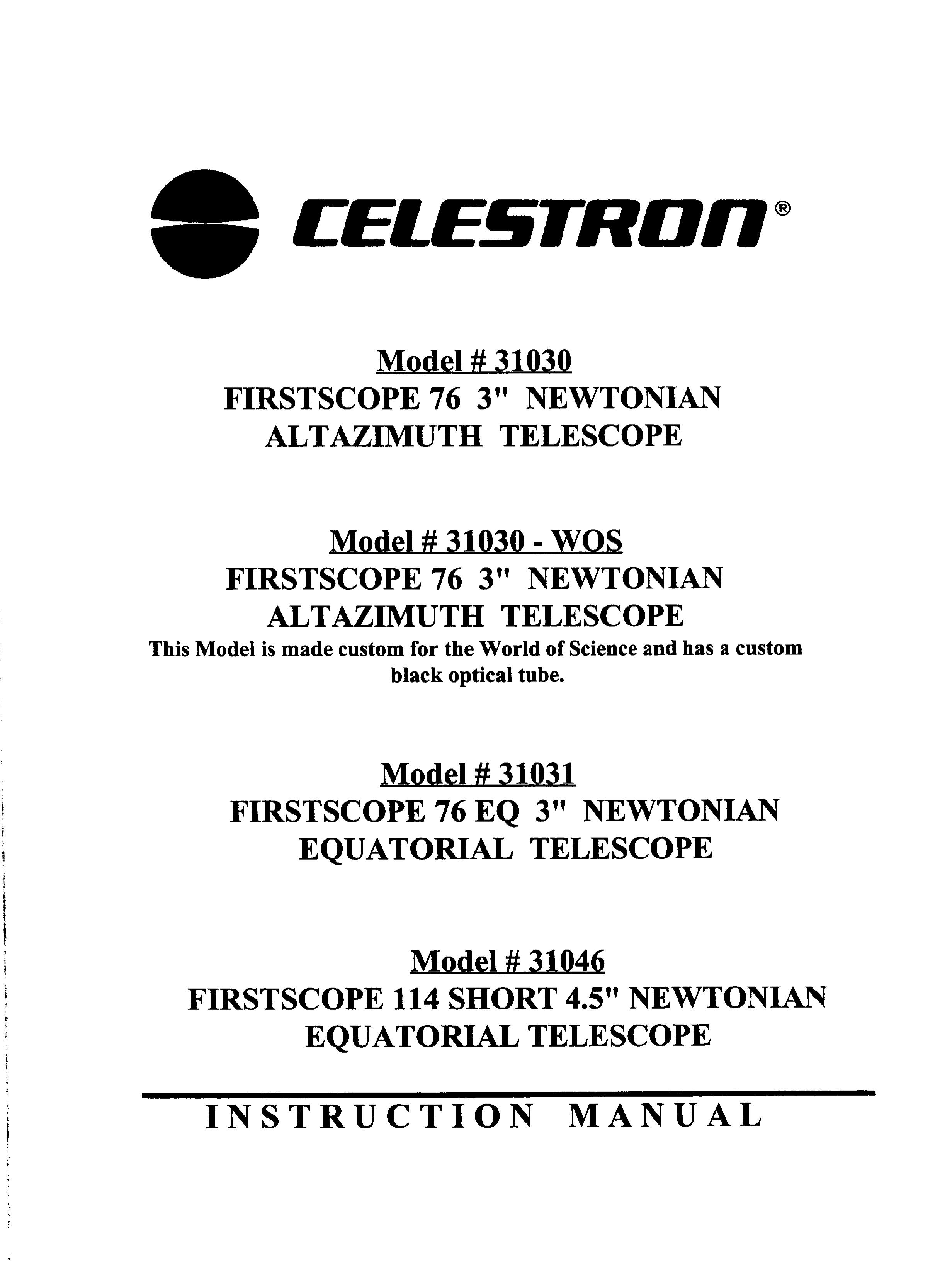 Celestron 31030-WOS Telescope User Manual