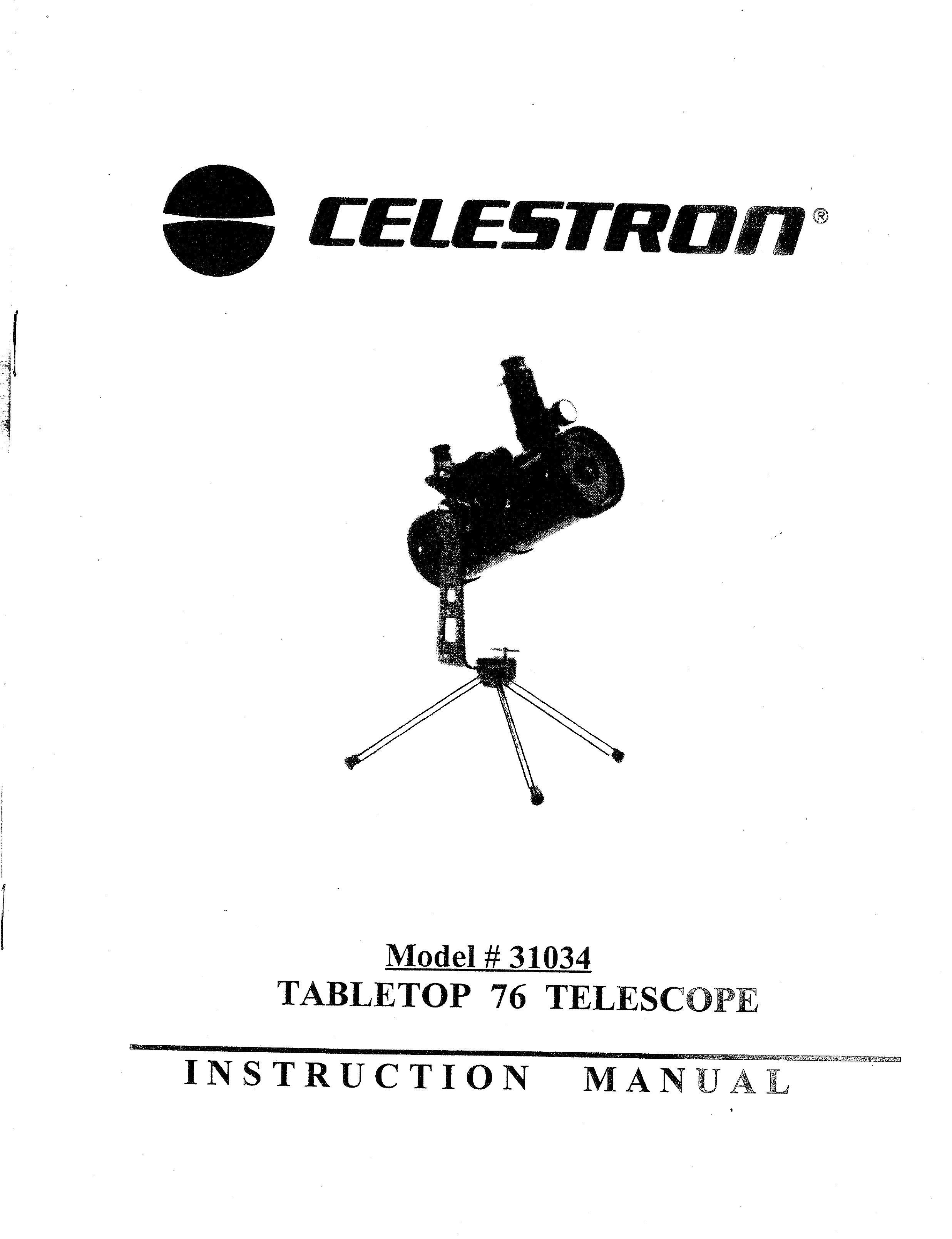 Celestron 31034 Telescope User Manual