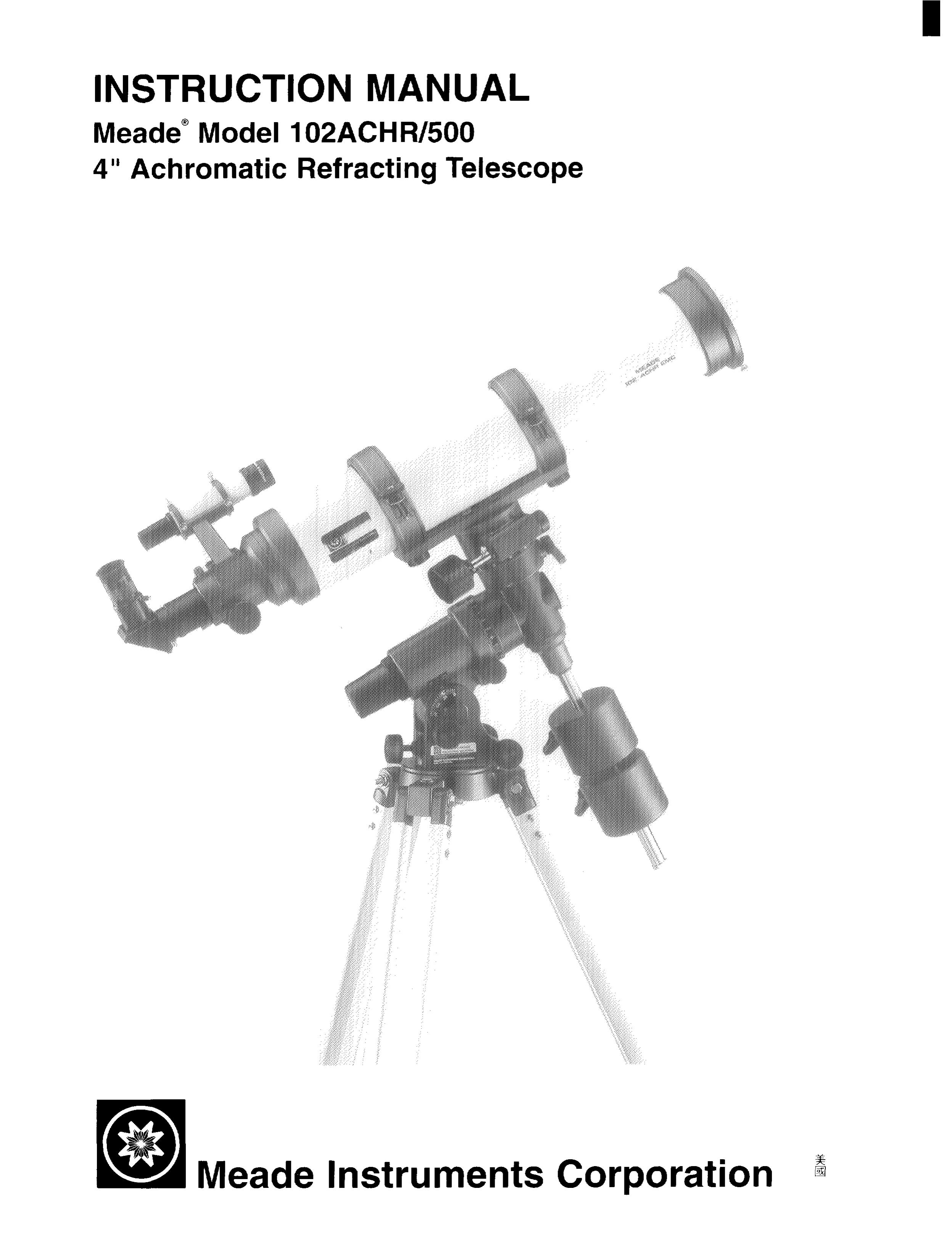 Meade 102ACHR/500 Telescope User Manual