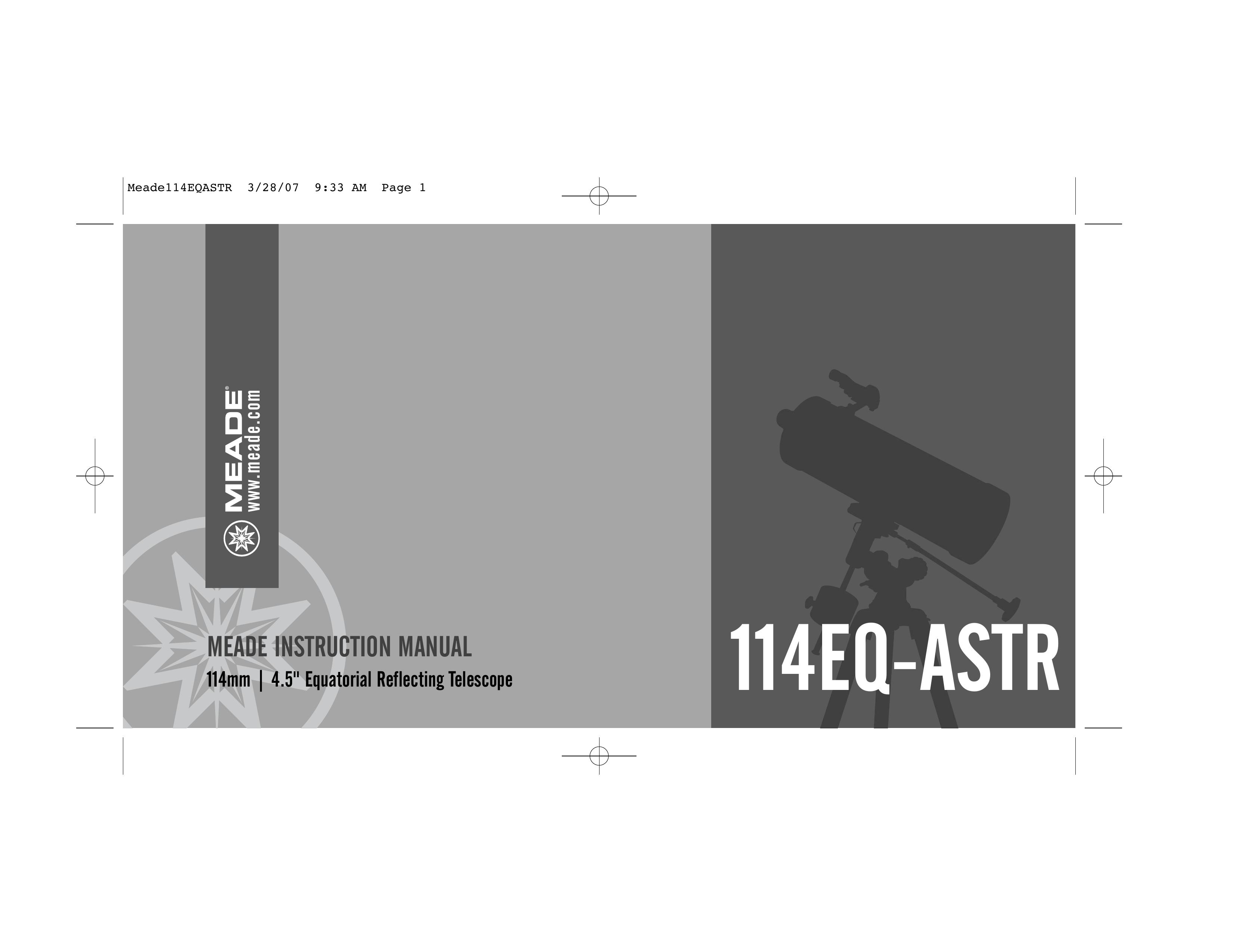 Meade 114EQ-ASTR Telescope User Manual