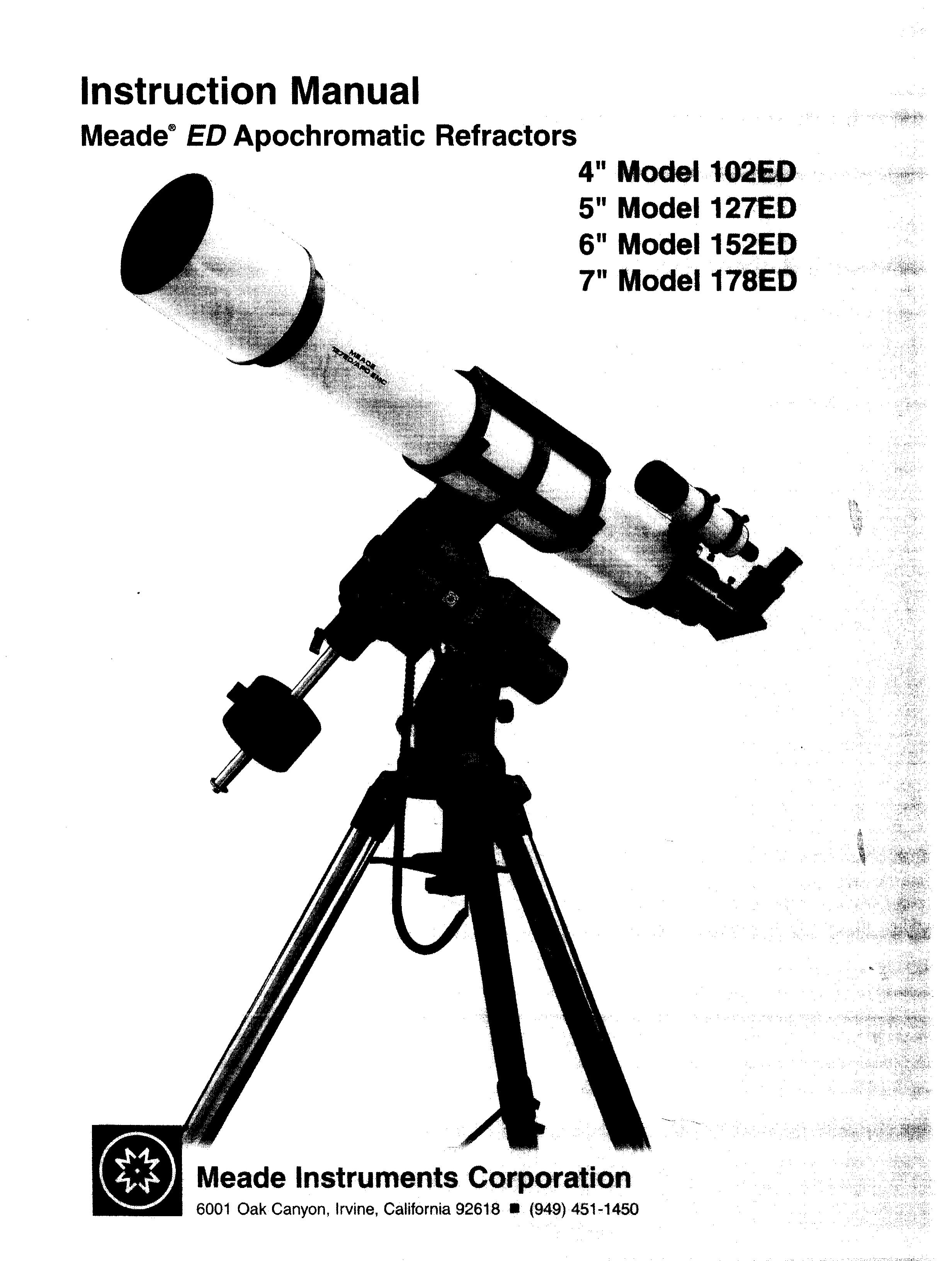 Meade 152ED Telescope User Manual
