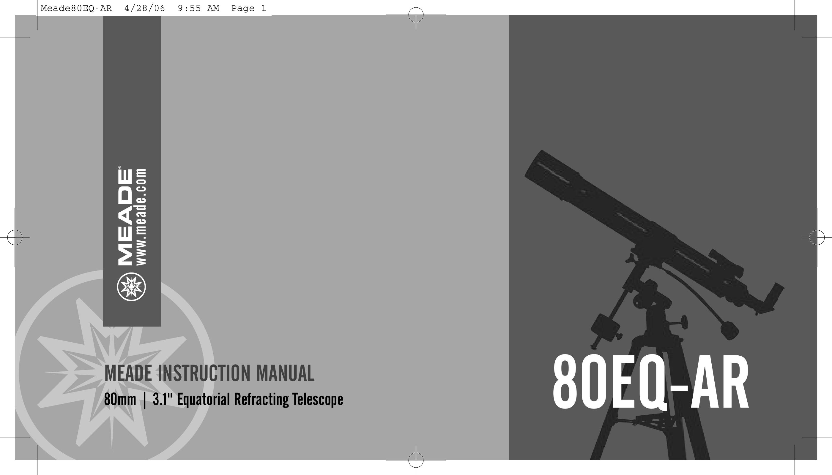 Meade 80EQ-AR Telescope User Manual