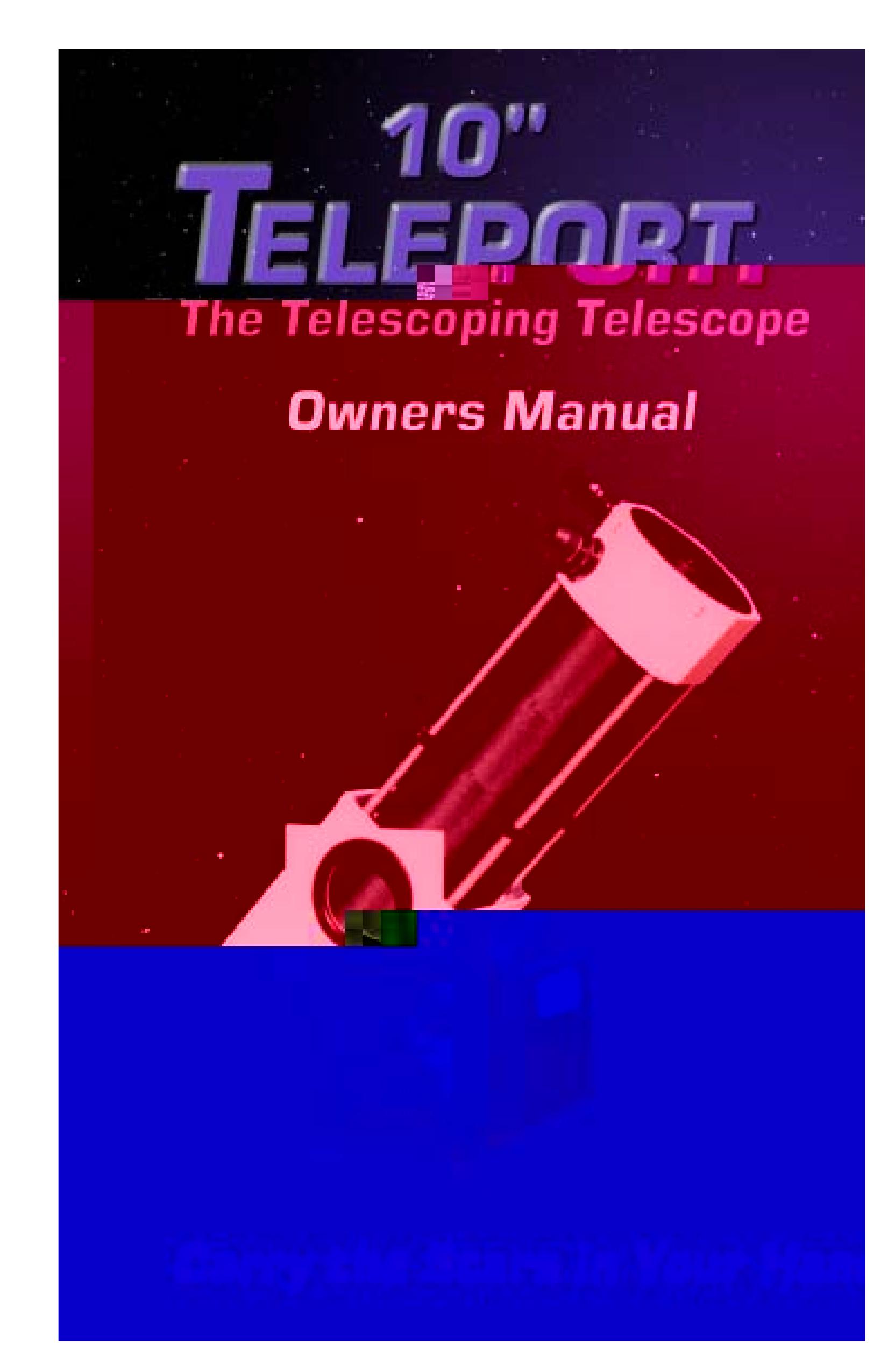 Pentax 10 Telescope User Manual