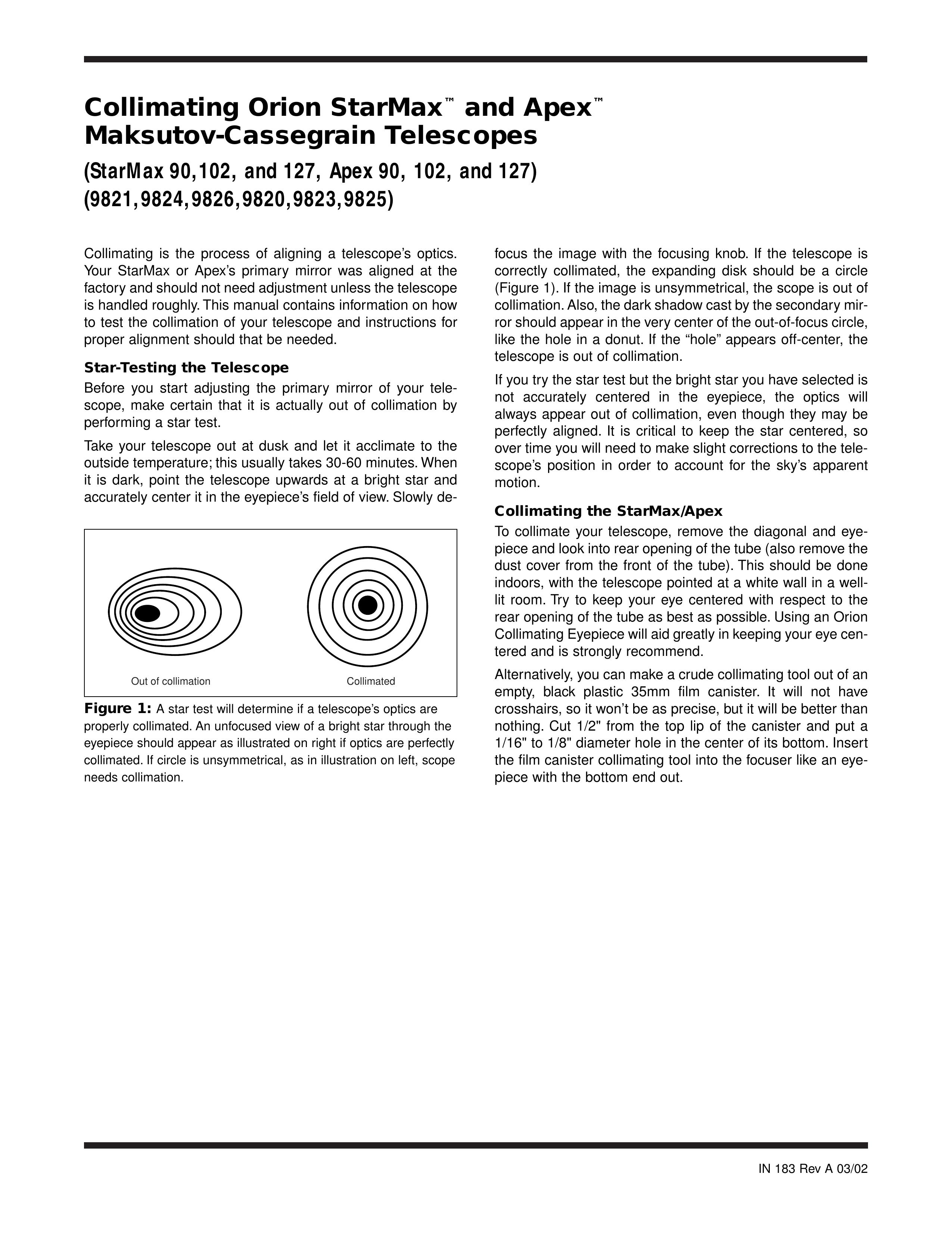 Starmax Resource 9823 Telescope User Manual