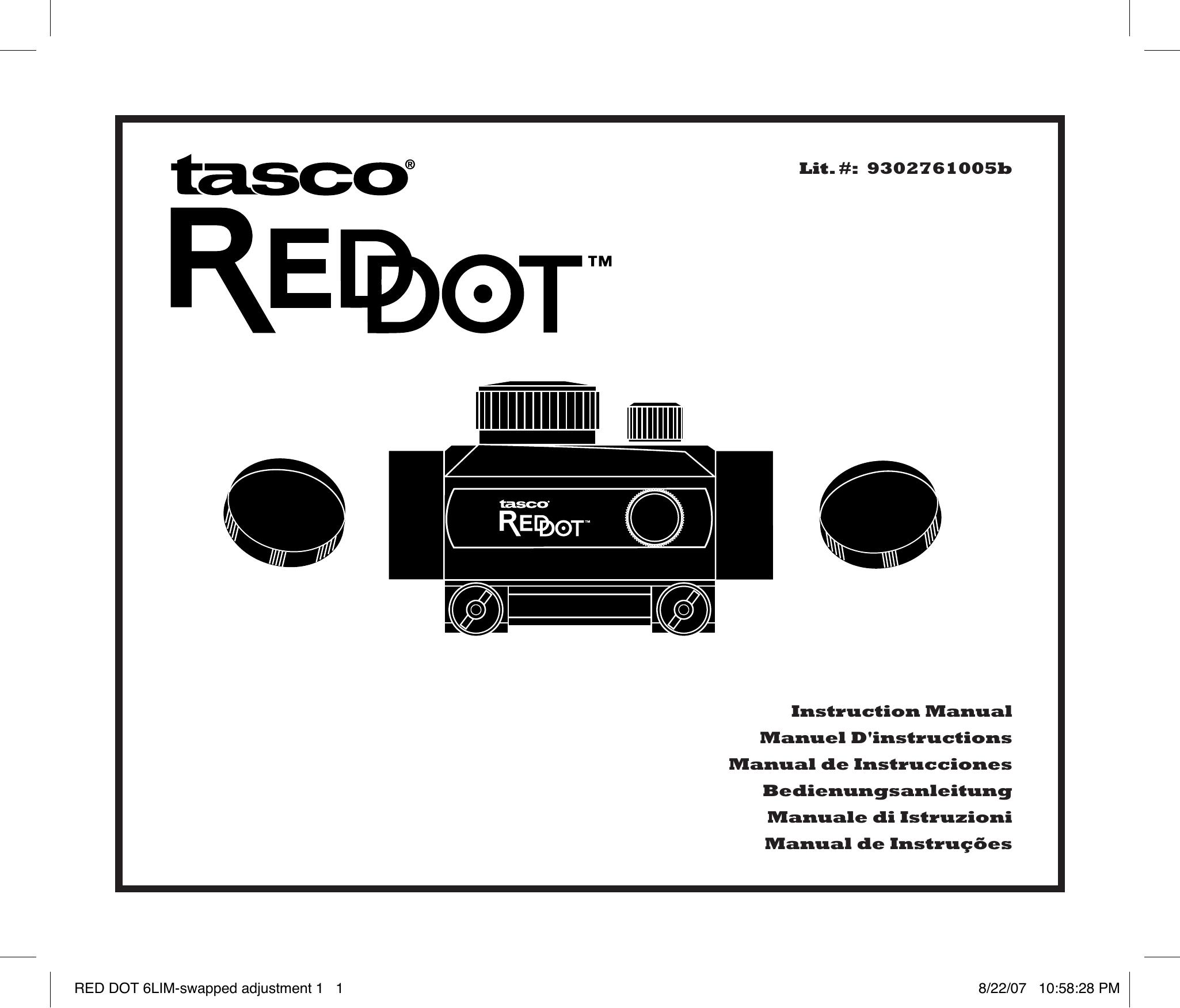 Tasco REDDOT Scope Telescope User Manual