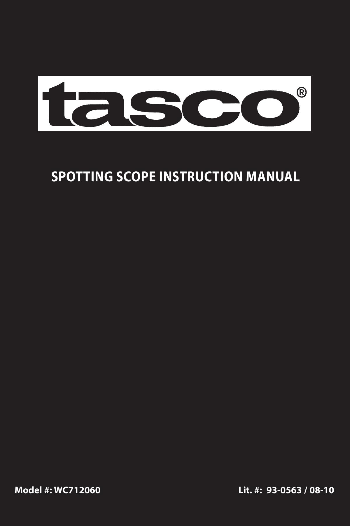 Tasco WC712060 Telescope User Manual