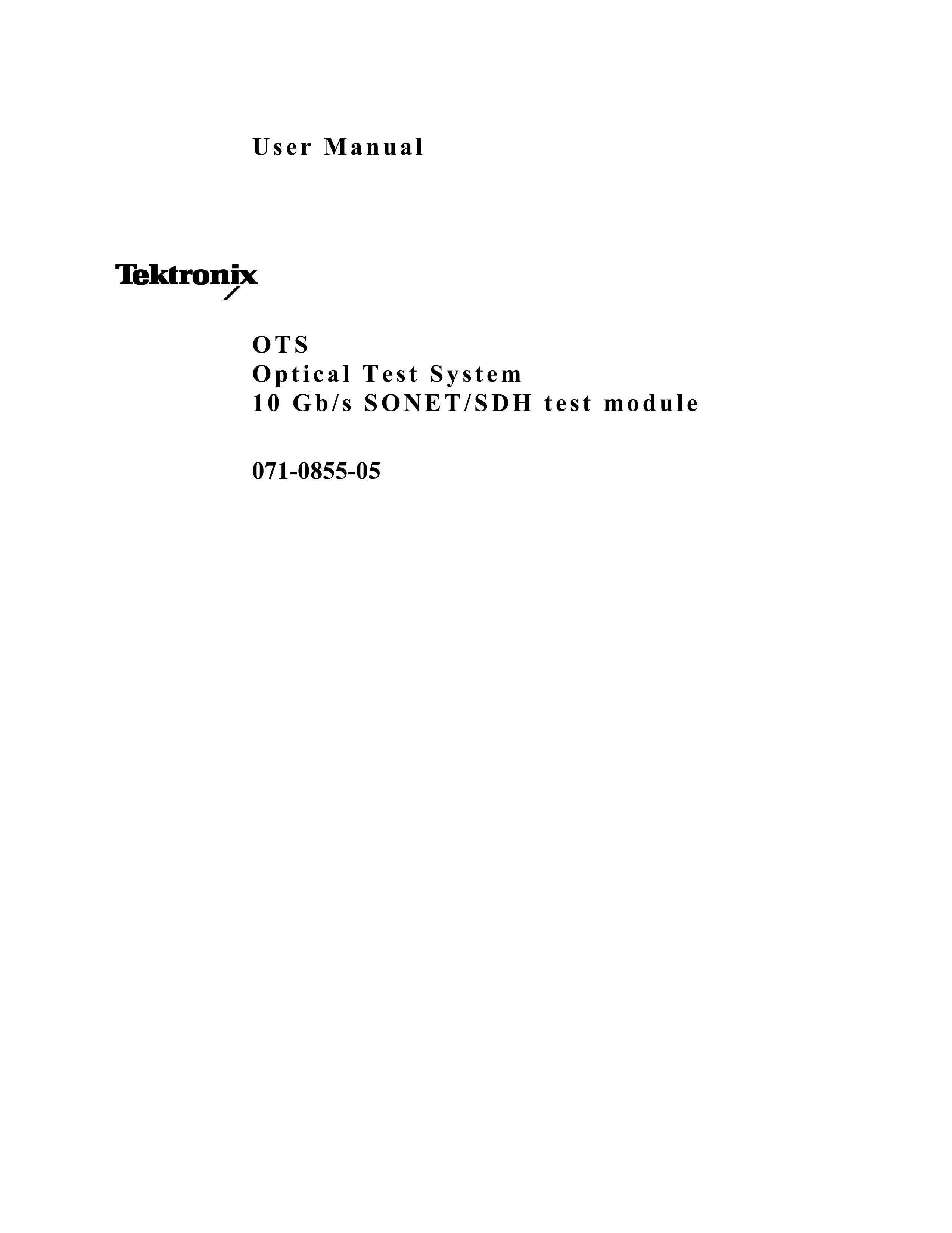 Tektronix 071-0855-05 Telescope User Manual