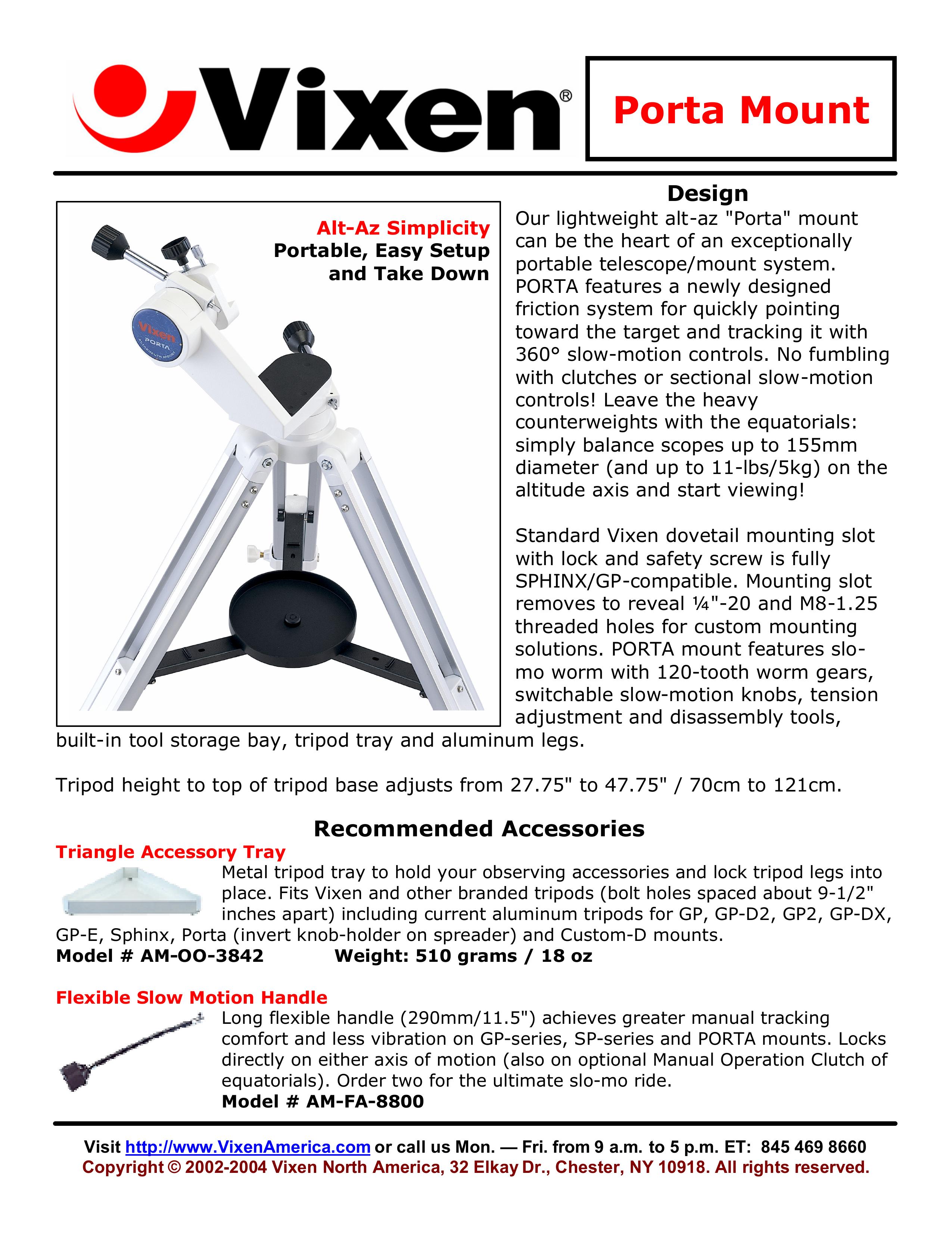 Vixen AM-OO-3842 Telescope User Manual