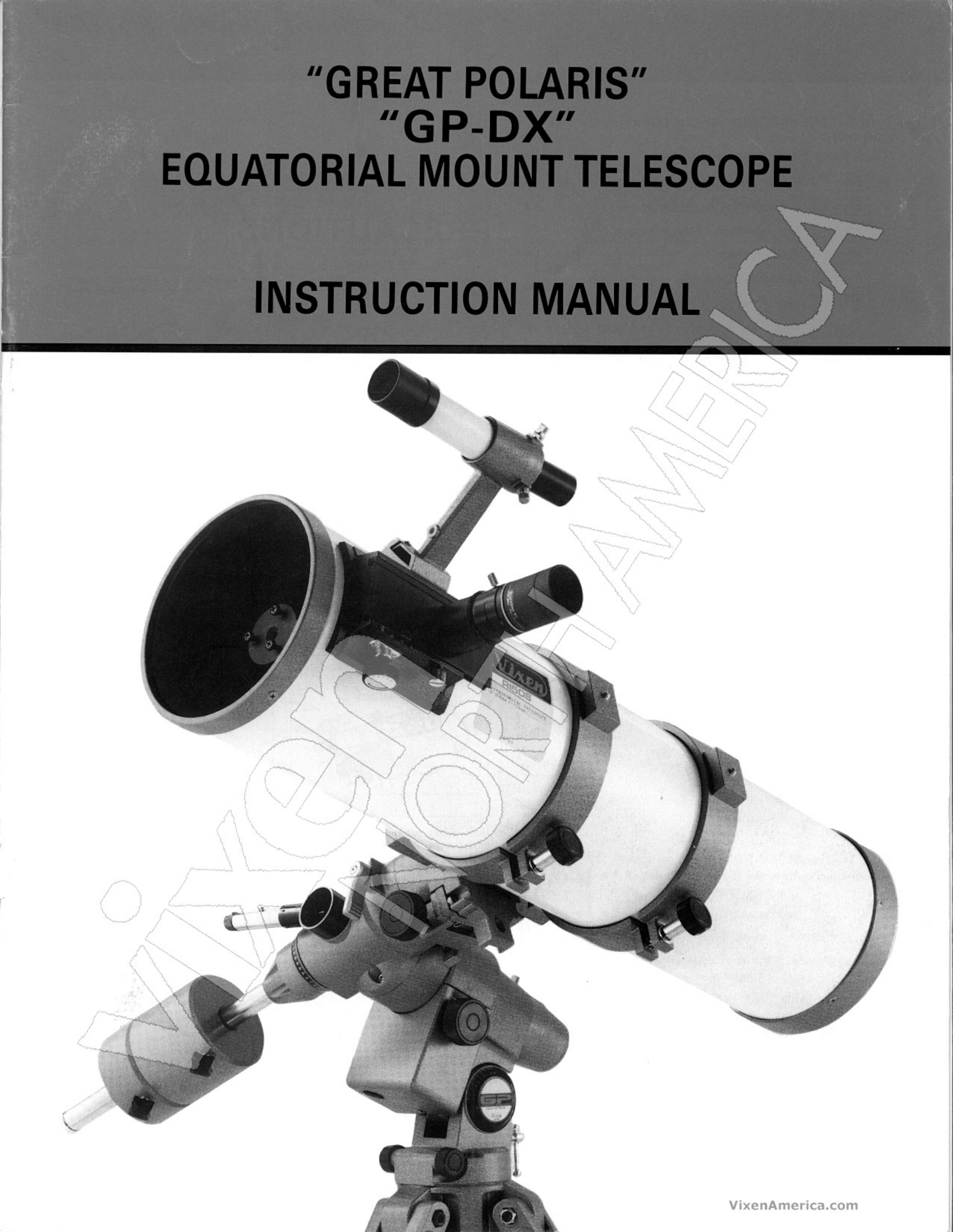 Vixen GP-DX Telescope User Manual