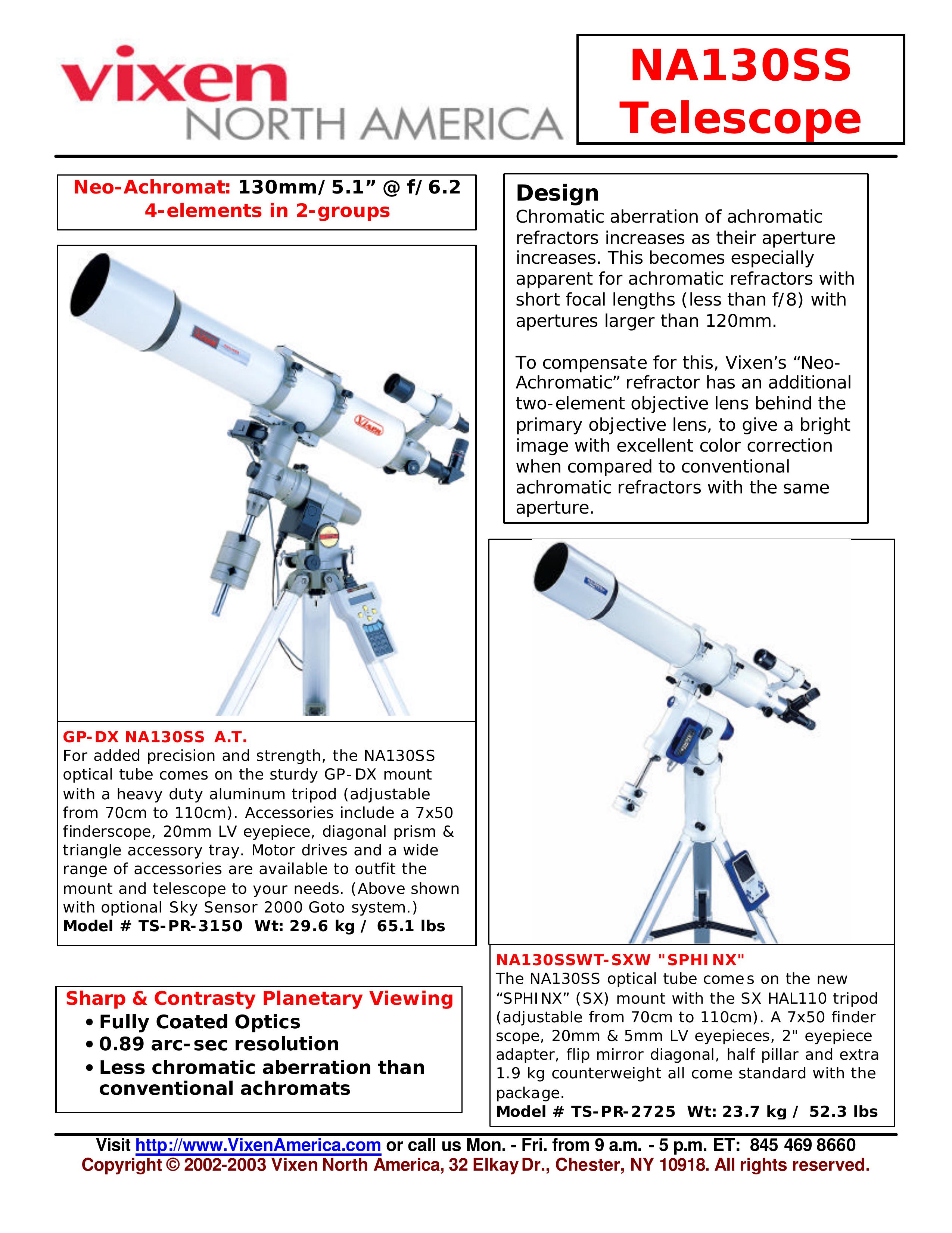 Vixen NA130SS Telescope User Manual