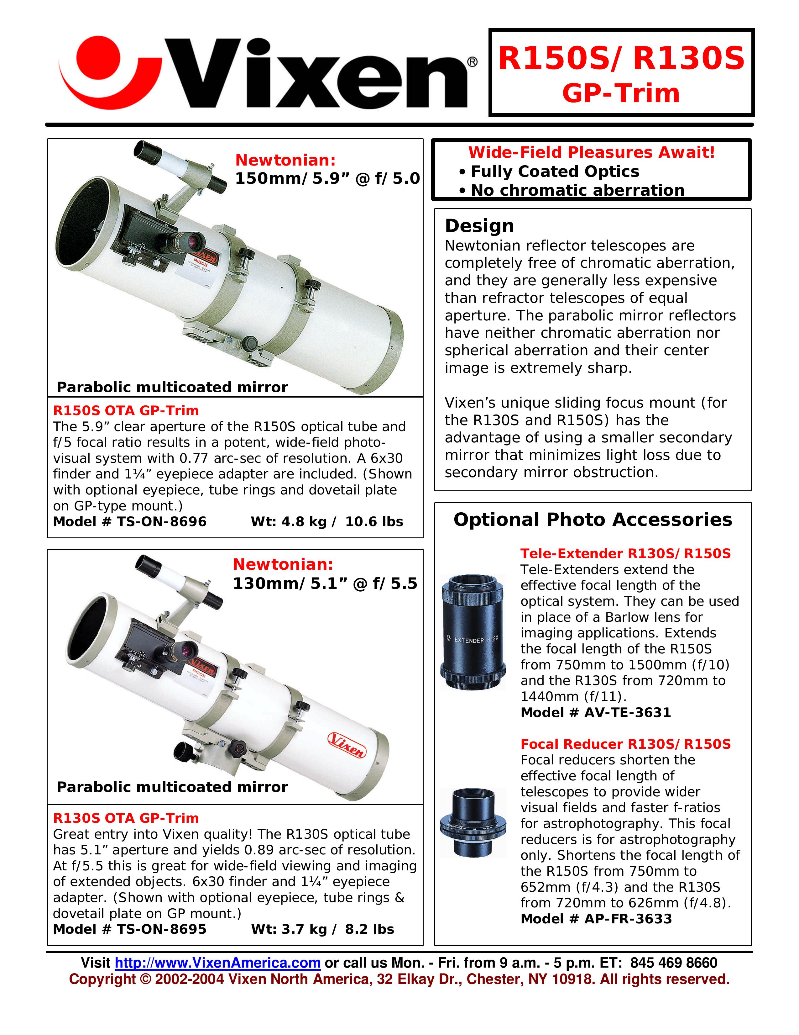 Vixen R130S Telescope User Manual